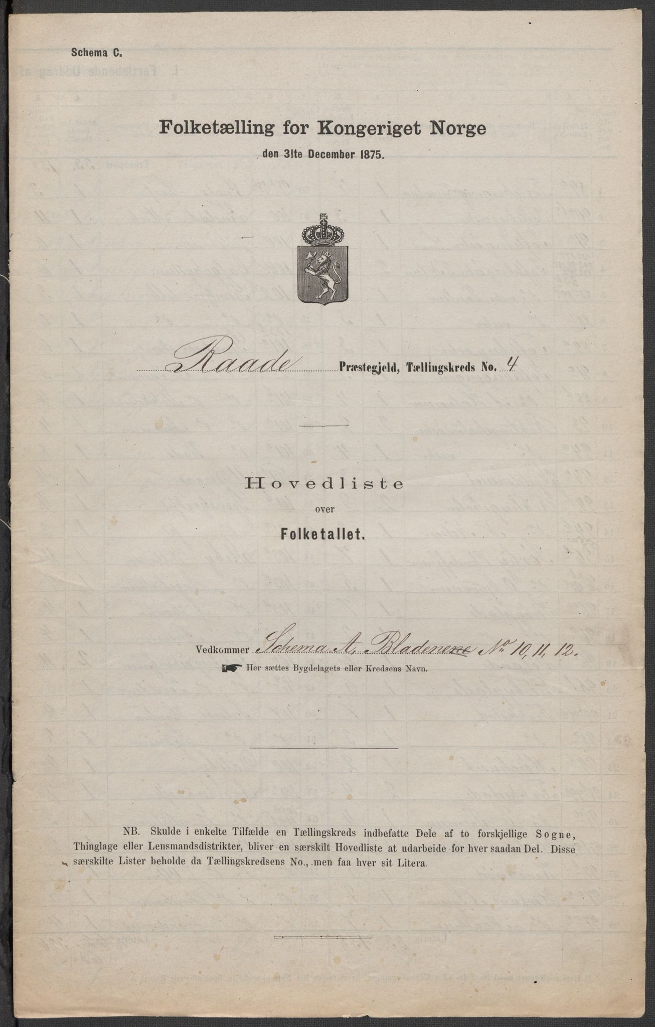 RA, 1875 census for 0135P Råde, 1875, p. 16