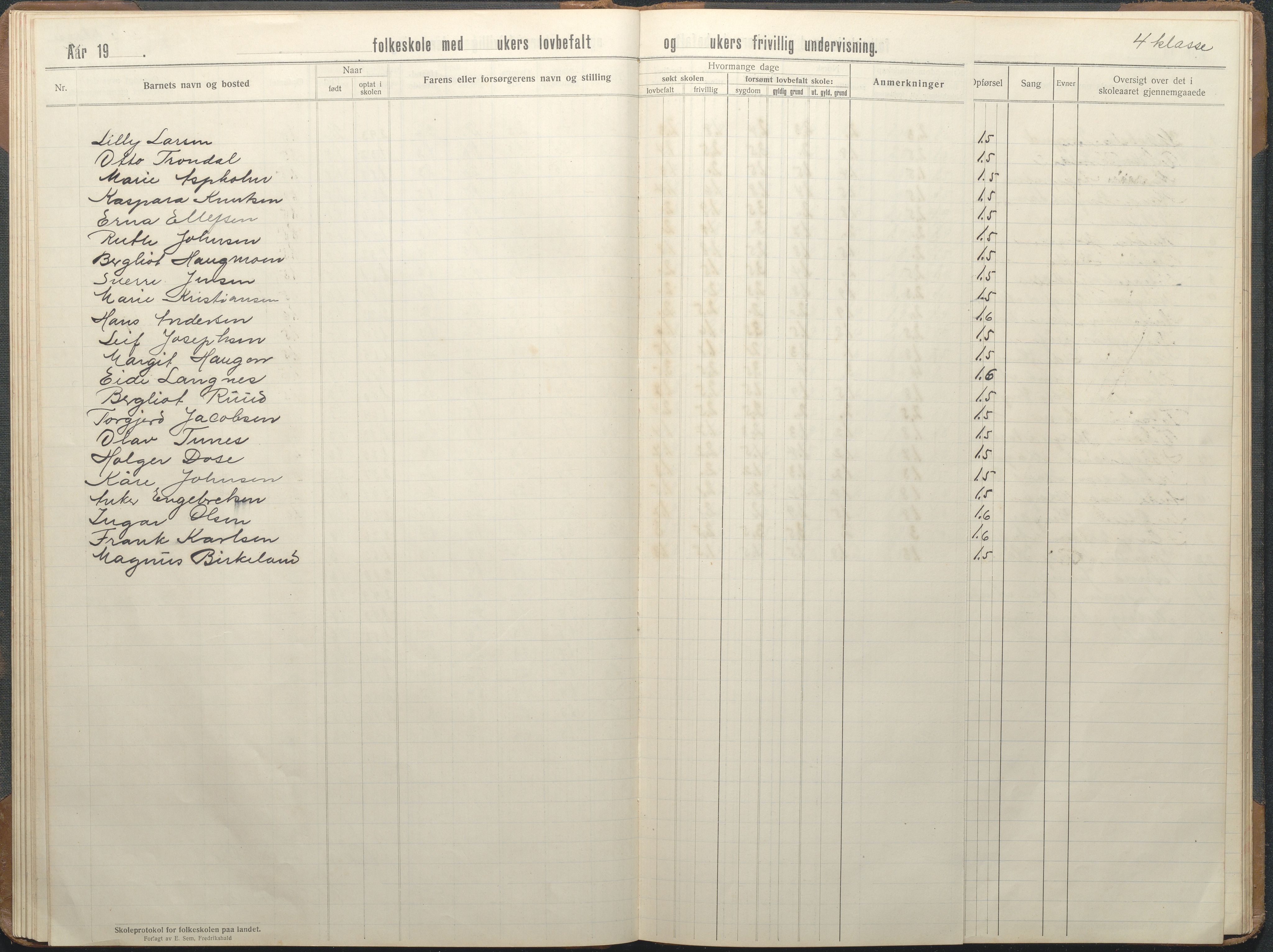 Stokken kommune, AAKS/KA0917-PK/04/04d/L0010: Skoleprotokoll, 1914-1934