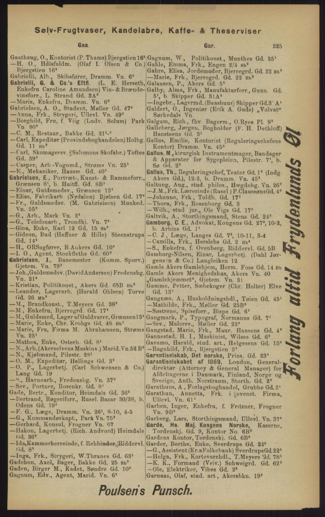 Kristiania/Oslo adressebok, PUBL/-, 1902, p. 325