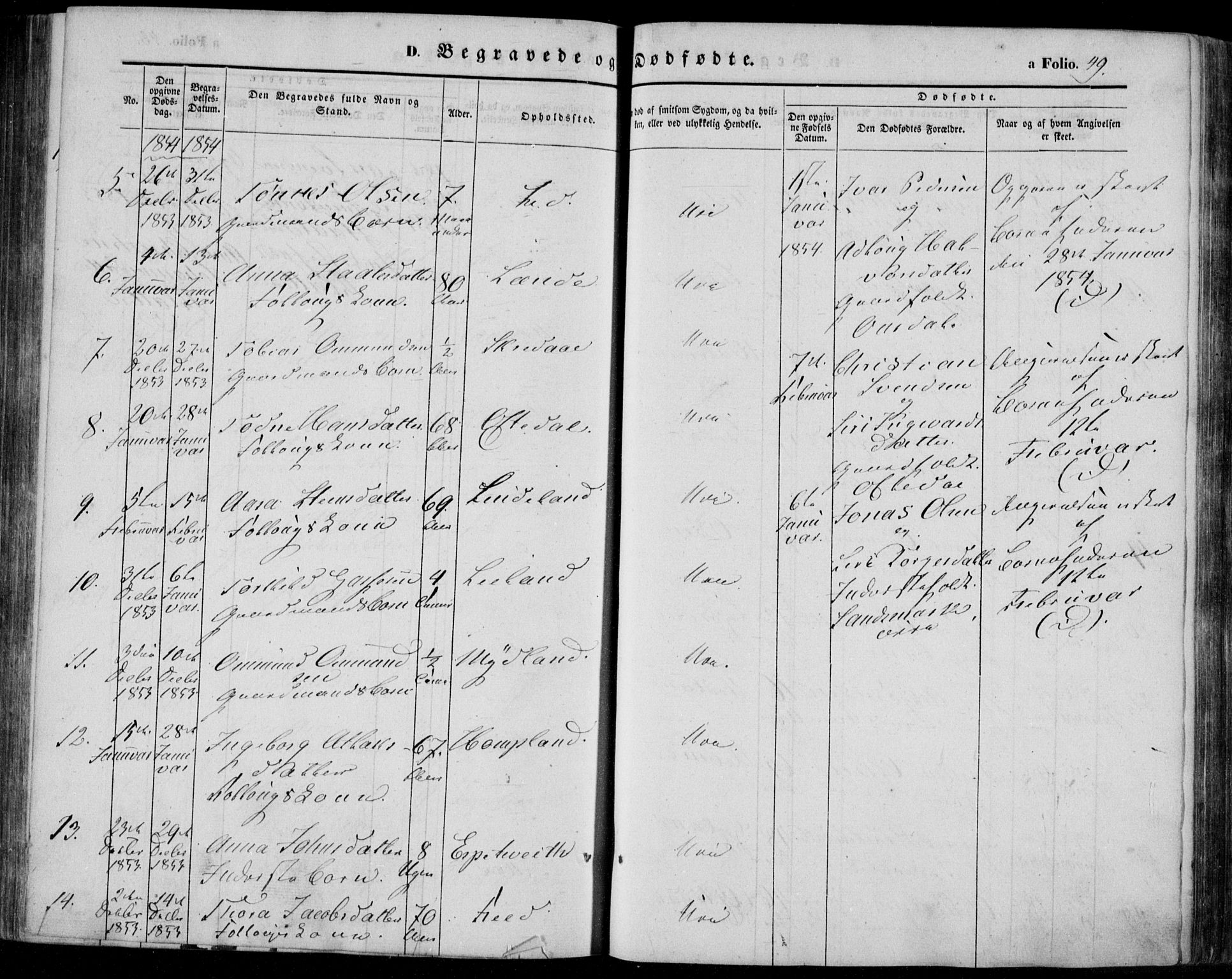 Bakke sokneprestkontor, AV/SAK-1111-0002/F/Fa/Faa/L0005: Parish register (official) no. A 5, 1847-1855, p. 49