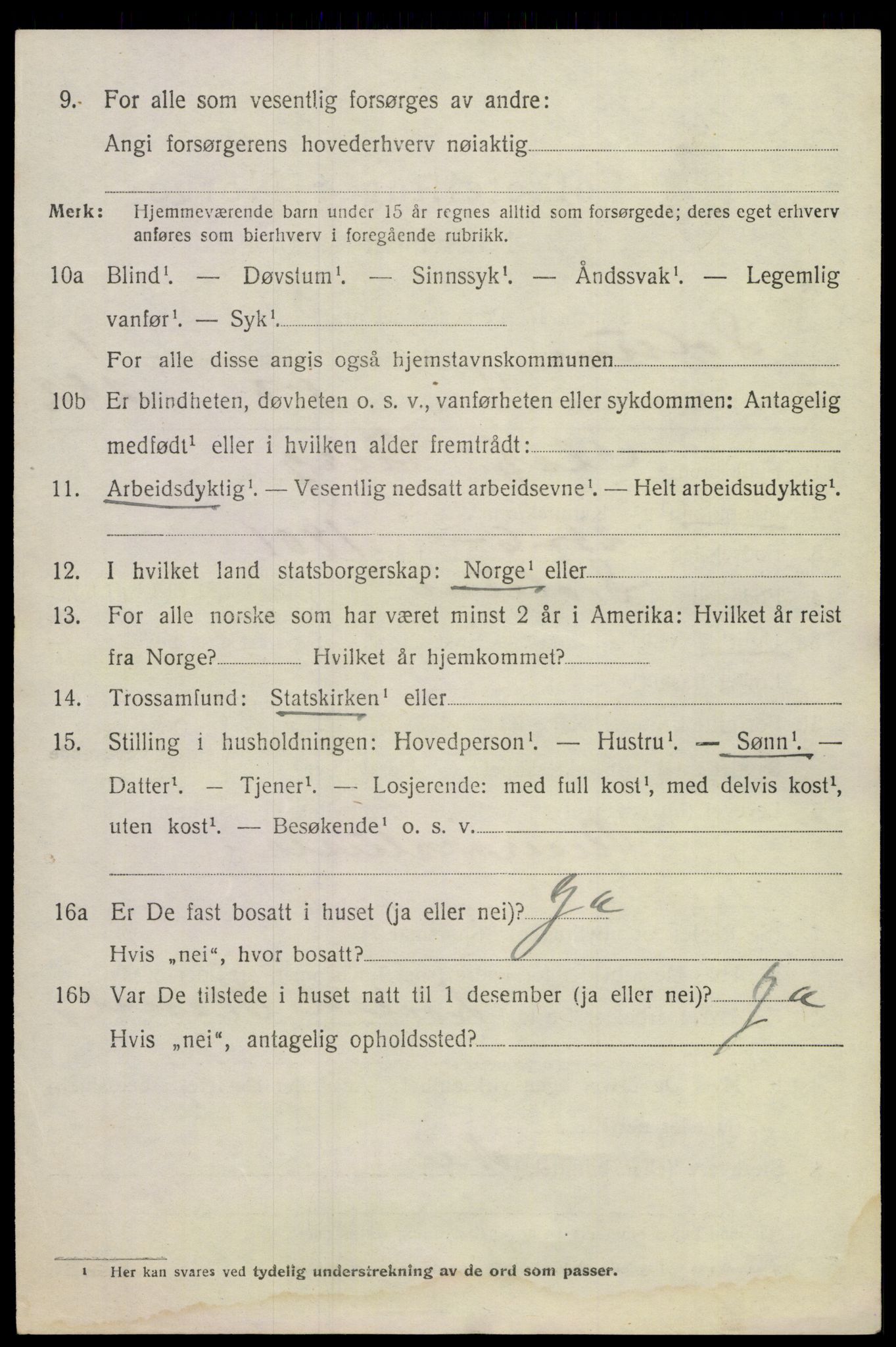 SAKO, 1920 census for Solum, 1920, p. 4093