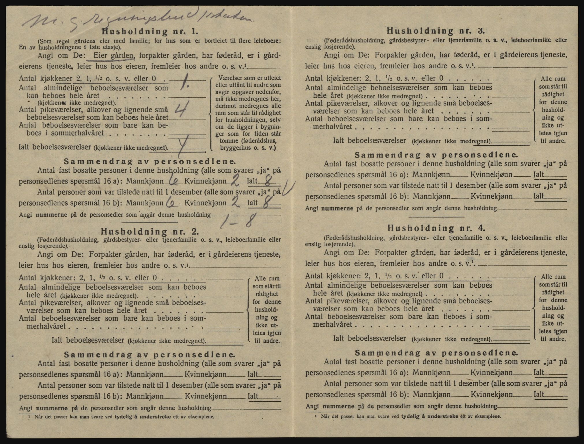 SAO, 1920 census for Glemmen, 1920, p. 1518