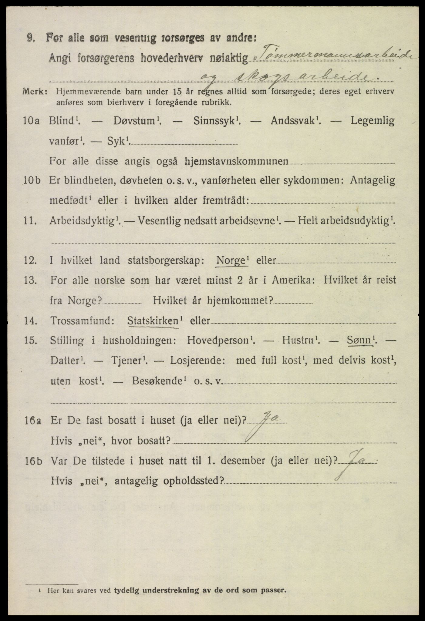 SAH, 1920 census for Vardal, 1920, p. 2572