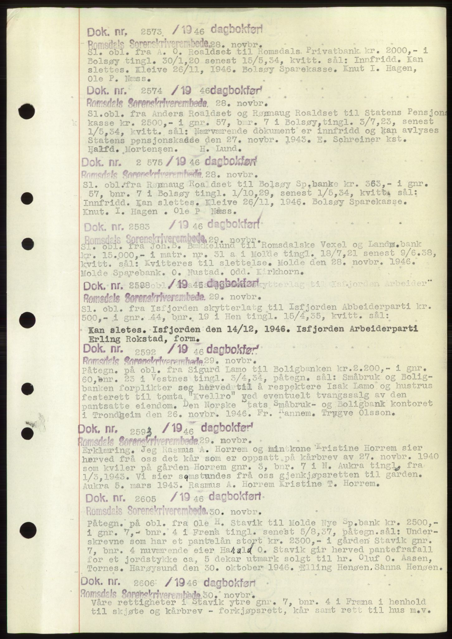 Romsdal sorenskriveri, AV/SAT-A-4149/1/2/2C: Mortgage book no. C1b, 1946-1949, Deed date: 28.11.1946