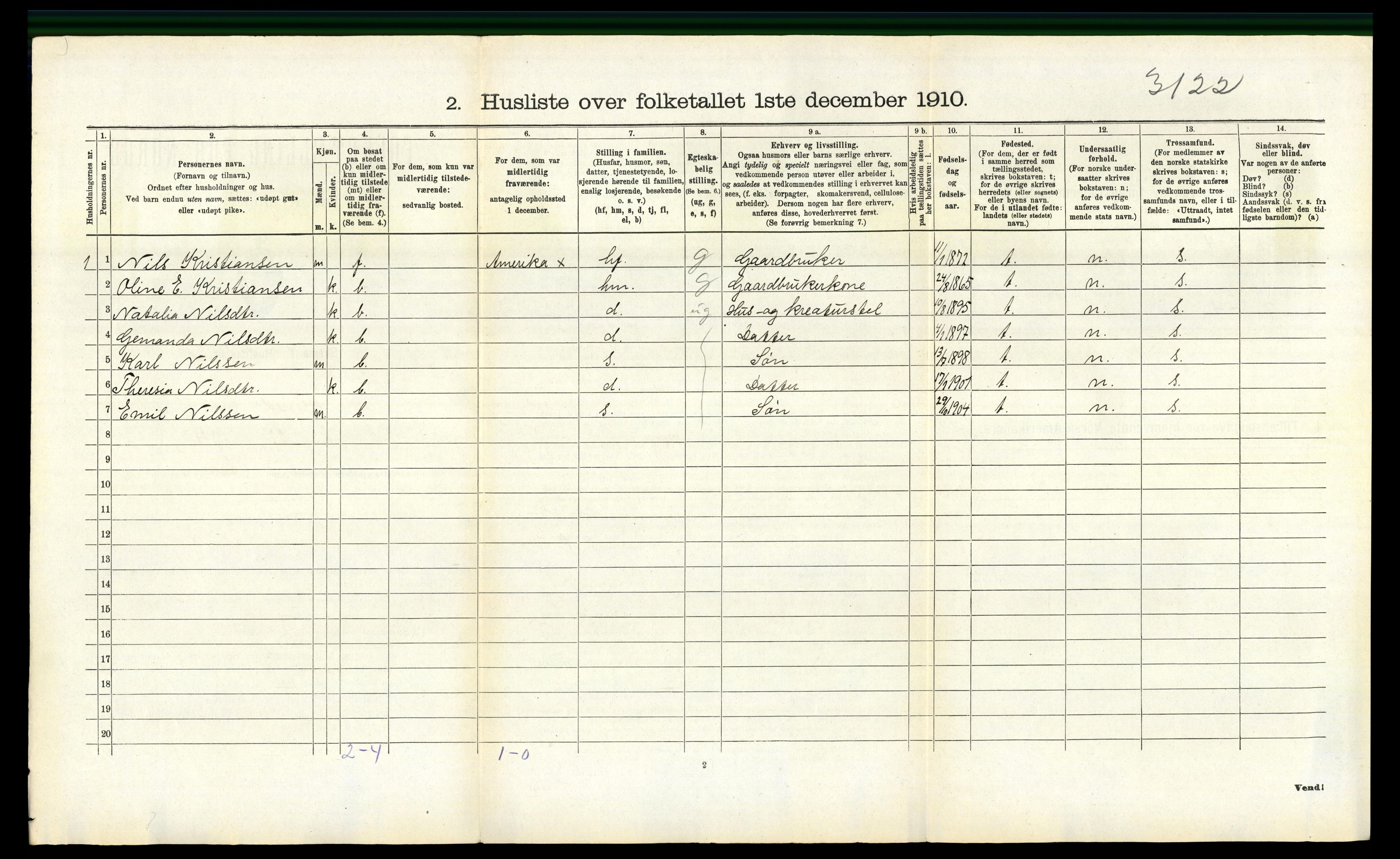 RA, 1910 census for Herad, 1910, p. 217