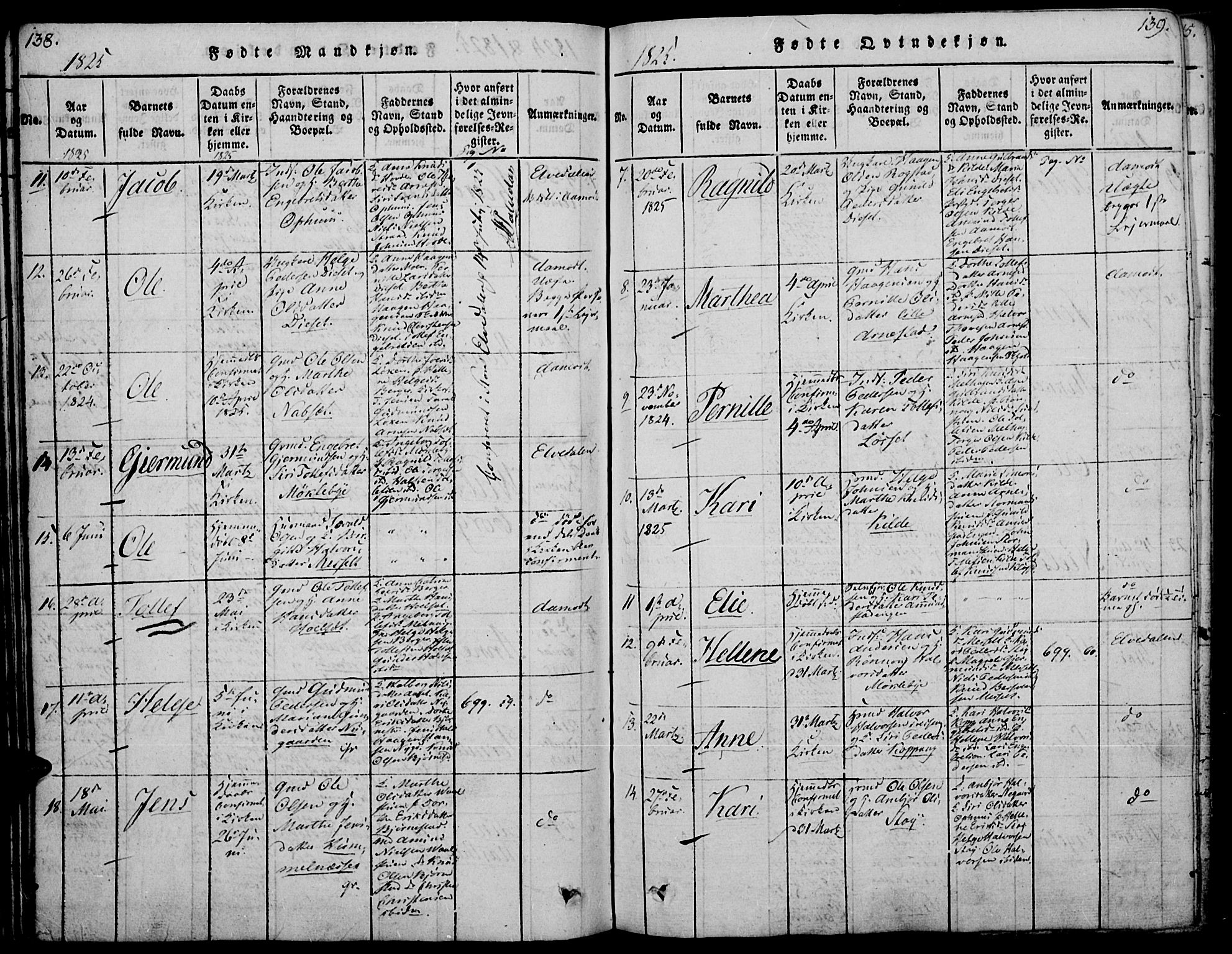 Åmot prestekontor, Hedmark, SAH/PREST-056/H/Ha/Haa/L0005: Parish register (official) no. 5, 1815-1841, p. 138-139
