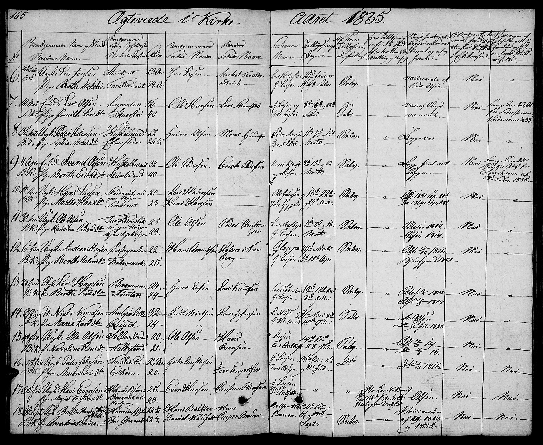 Biri prestekontor, SAH/PREST-096/H/Ha/Hab/L0002: Parish register (copy) no. 2, 1828-1842, p. 165