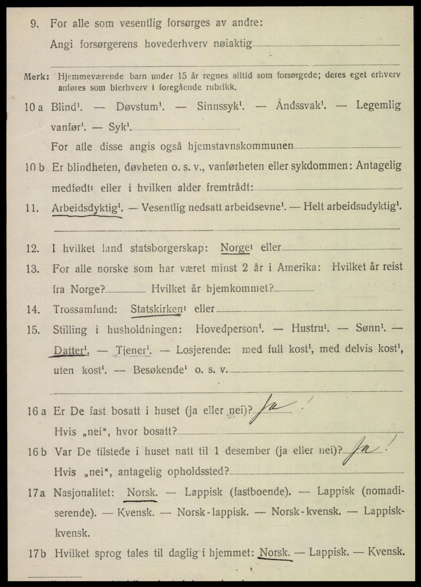 SAT, 1920 census for Vega, 1920, p. 2444