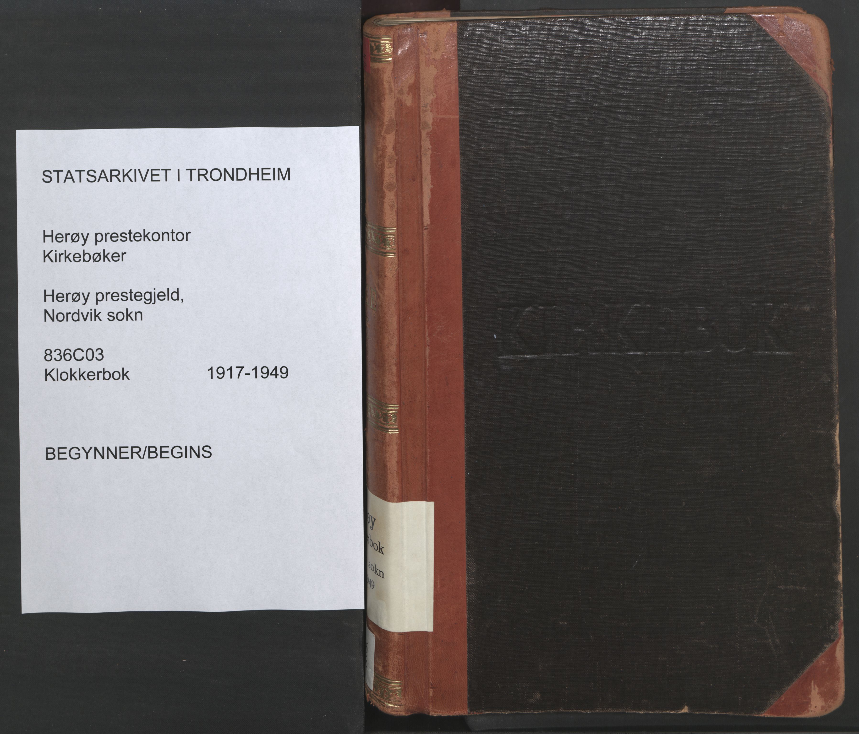 Ministerialprotokoller, klokkerbøker og fødselsregistre - Nordland, AV/SAT-A-1459/836/L0539: Parish register (copy) no. 836C03, 1917-1949