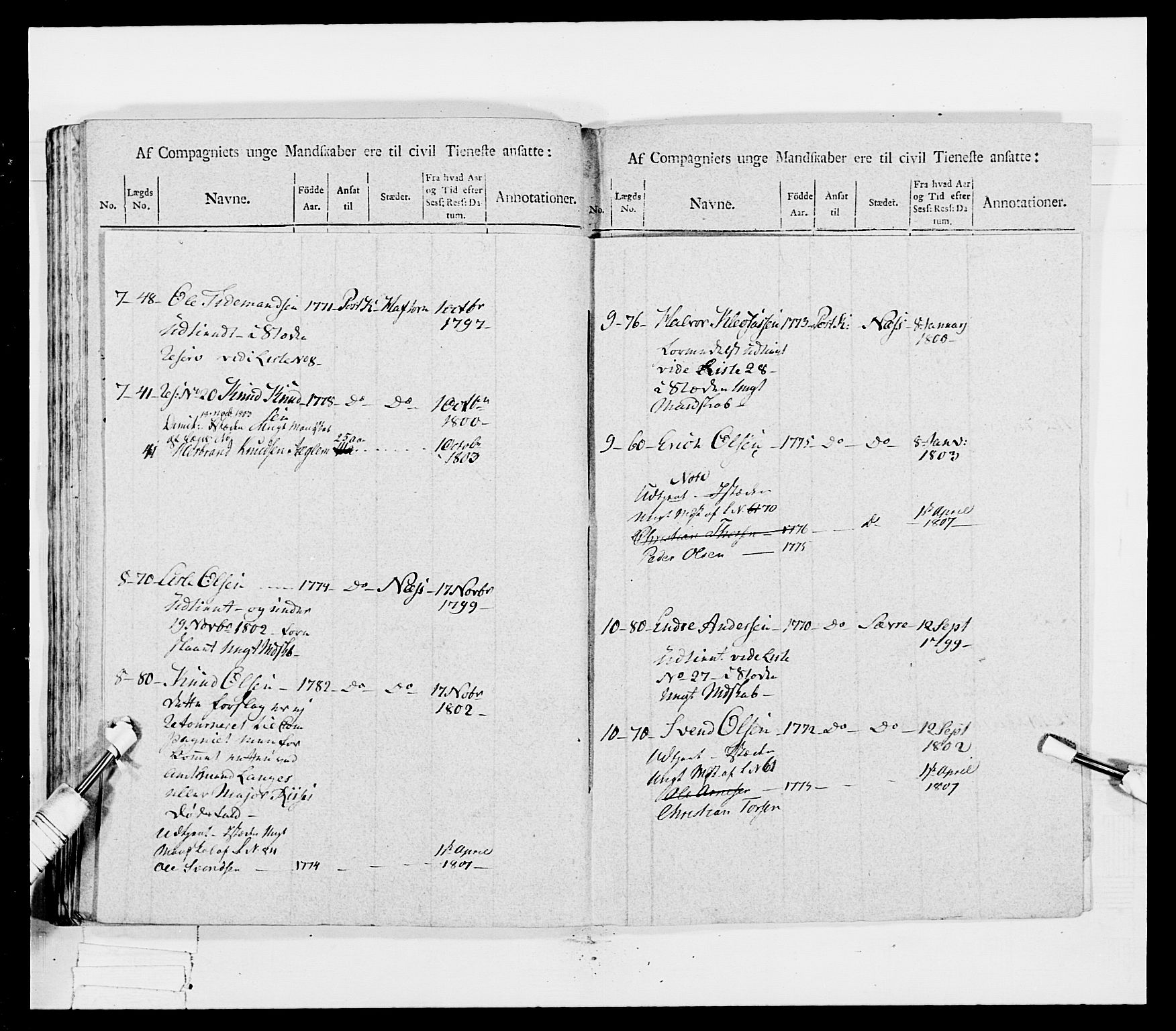 Generalitets- og kommissariatskollegiet, Det kongelige norske kommissariatskollegium, AV/RA-EA-5420/E/Eh/L0041: 1. Akershusiske nasjonale infanteriregiment, 1804-1808, p. 51