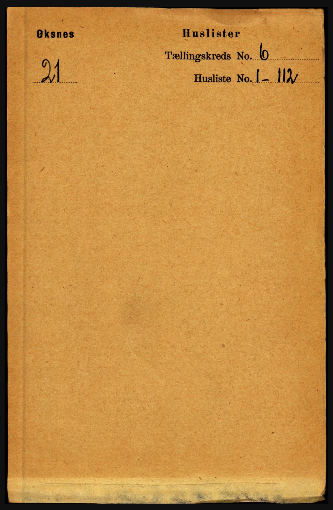 RA, 1891 census for 1868 Øksnes, 1891, p. 2505
