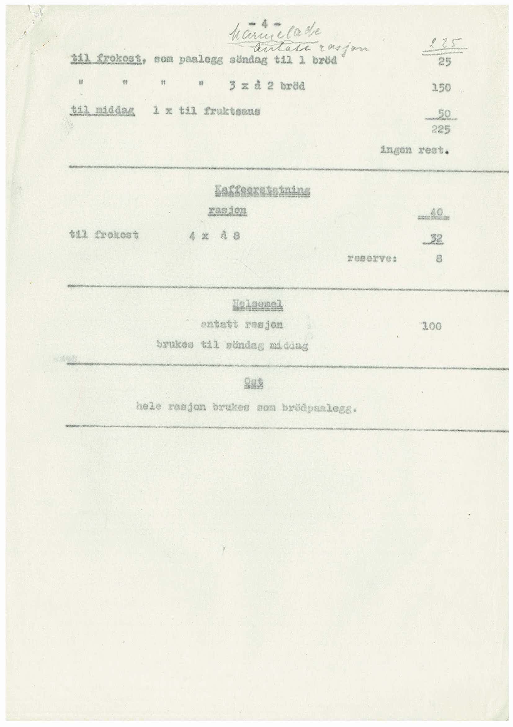 Tyske arkiver, Reichskommissariat, AV/RA-RAFA-2174/E/Ec/Ecf/L0023/0018: Skriv, forordninger og sirkulærer / Diverse vedr. matoppskrifter, 1940-1945, p. 4