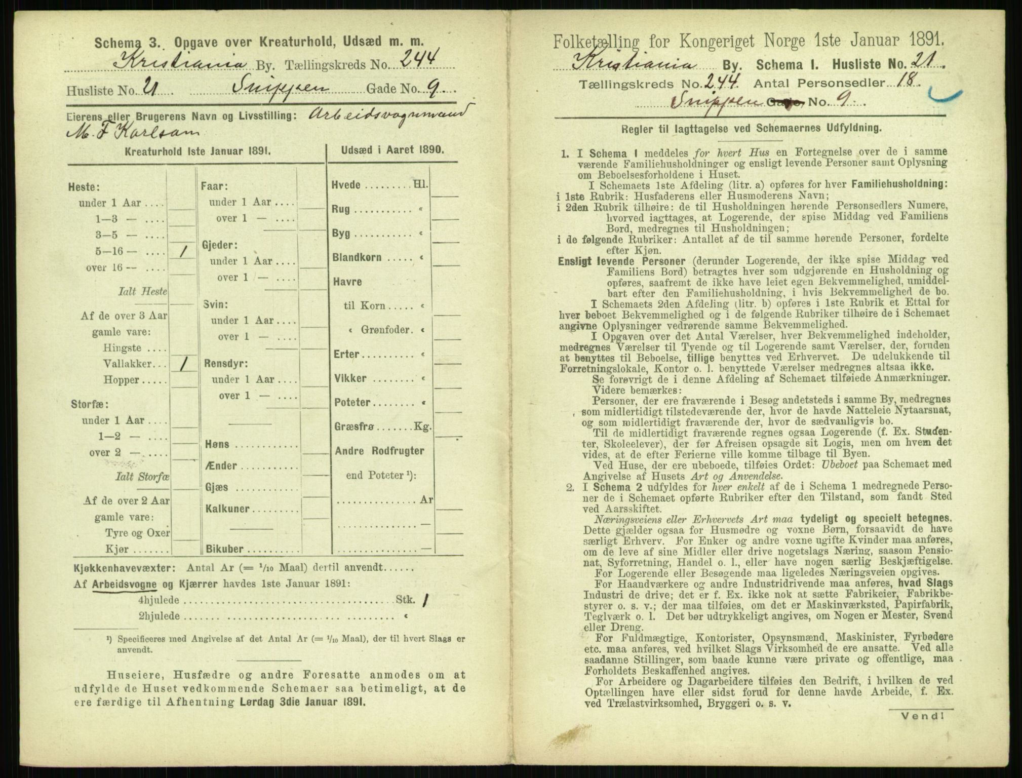 RA, 1891 census for 0301 Kristiania, 1891, p. 148440