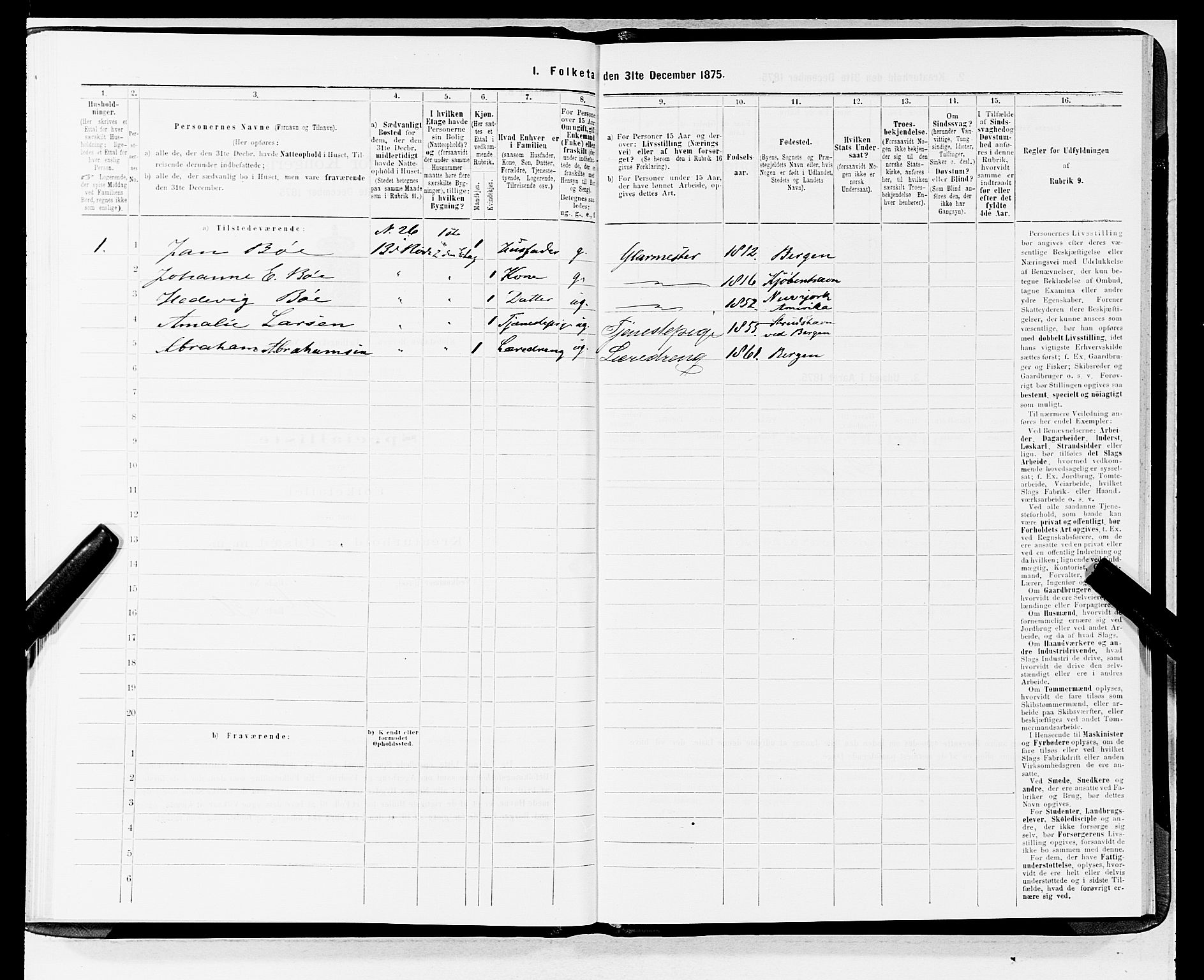 SAB, 1875 census for 1301 Bergen, 1875, p. 3165