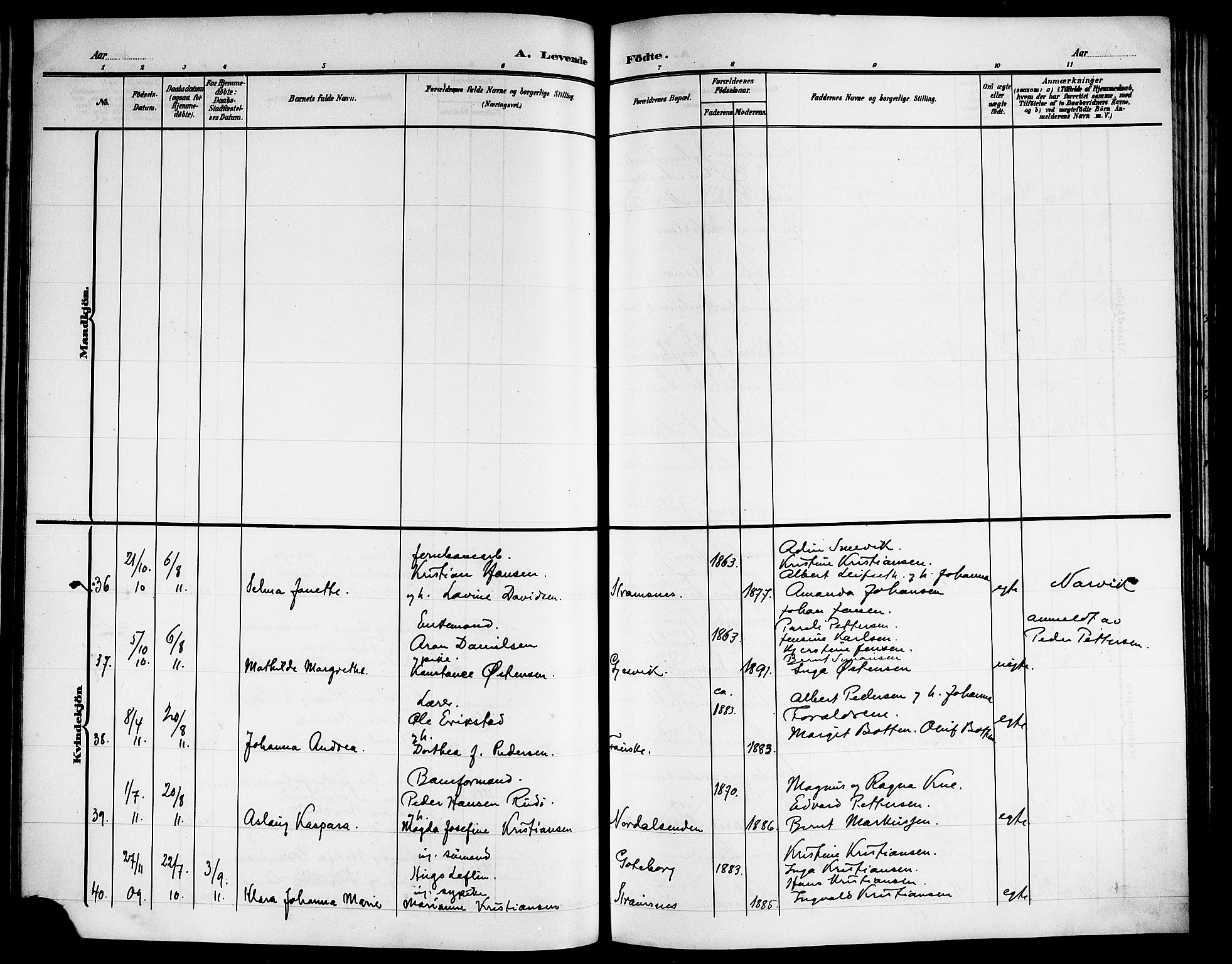 Ministerialprotokoller, klokkerbøker og fødselsregistre - Nordland, AV/SAT-A-1459/866/L0954: Parish register (copy) no. 866C03, 1905-1923