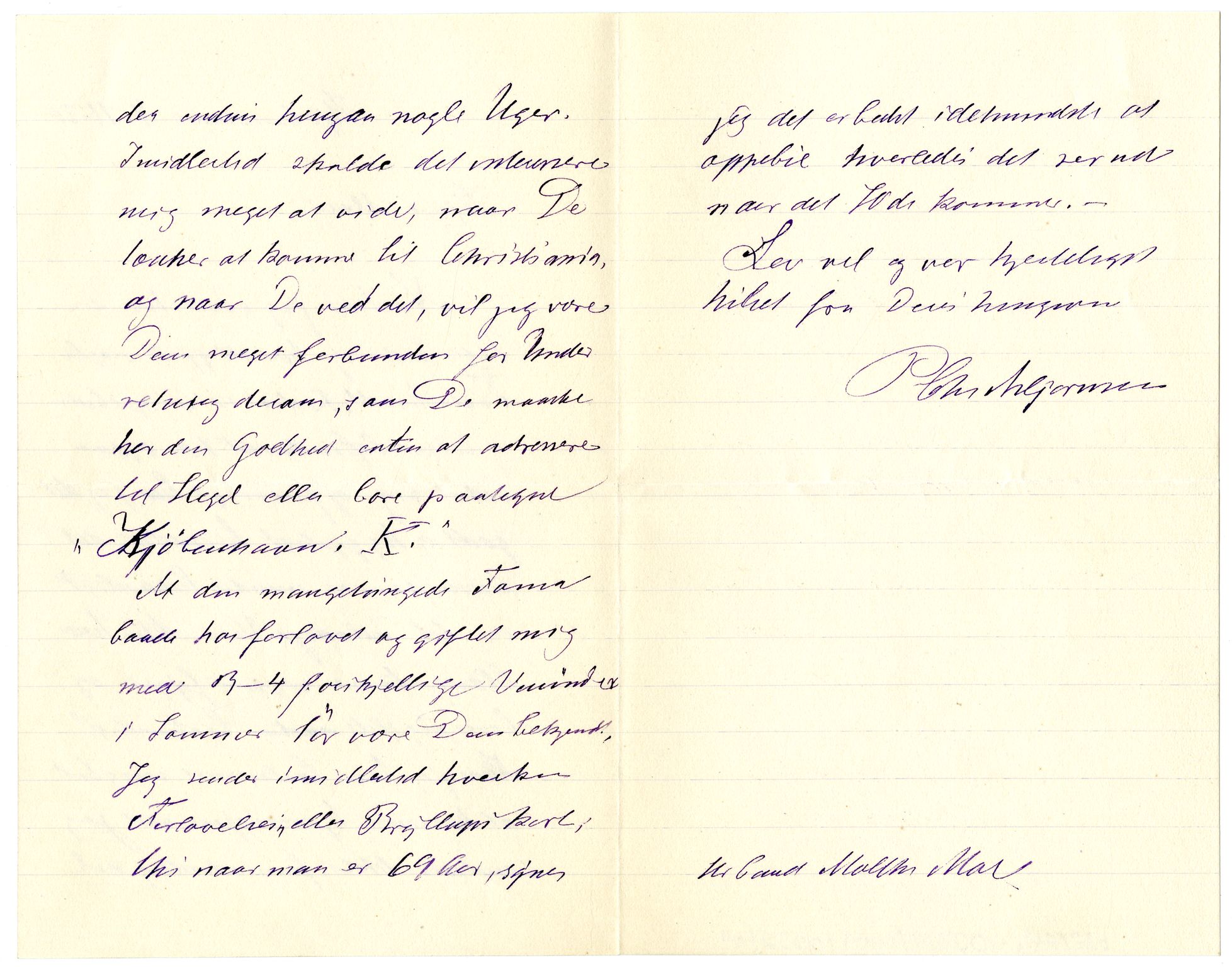 Diderik Maria Aalls brevsamling, NF/Ark-1023/F/L0001: D.M. Aalls brevsamling. A - B, 1738-1889, p. 585