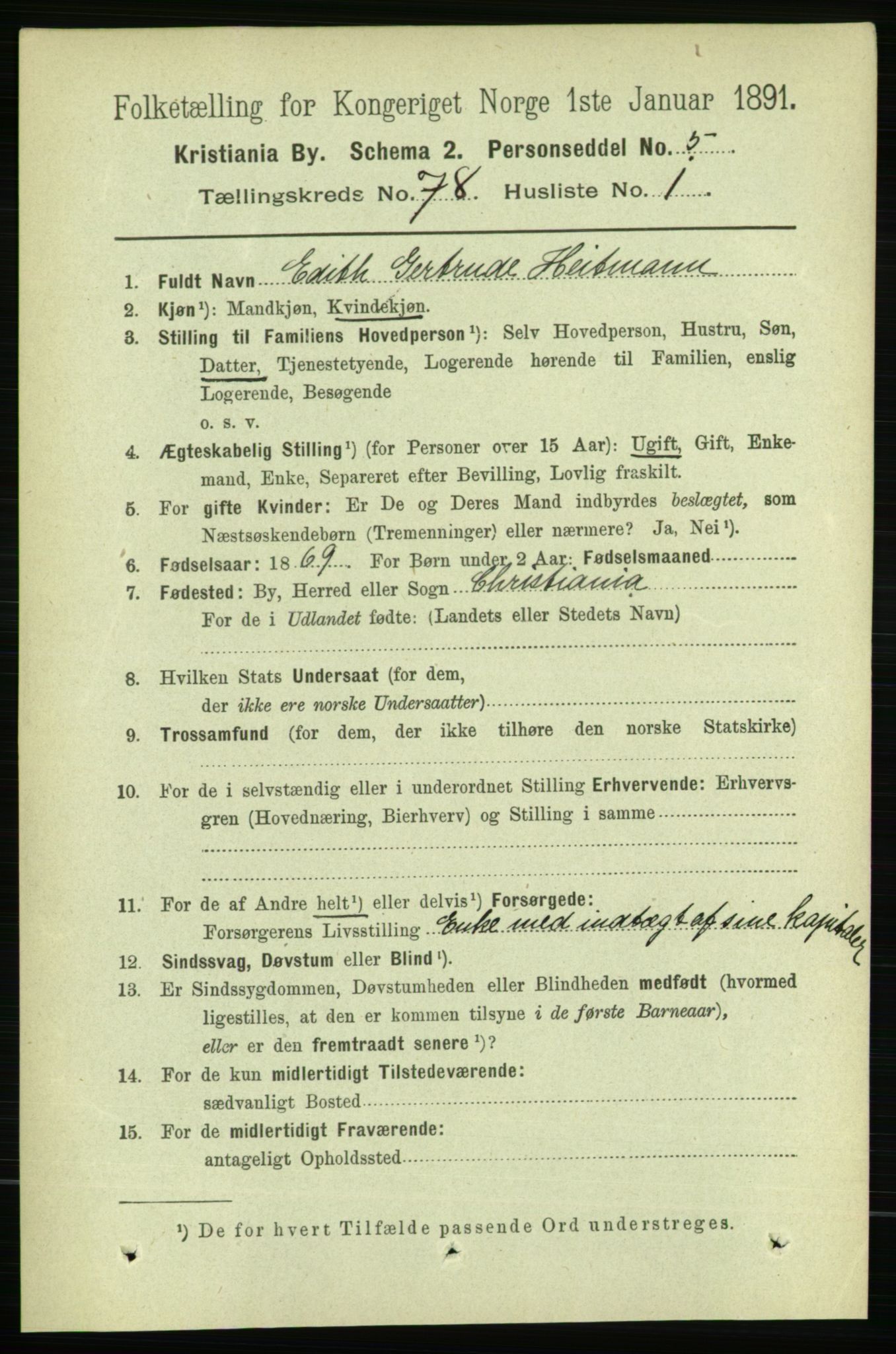 RA, 1891 census for 0301 Kristiania, 1891, p. 40900