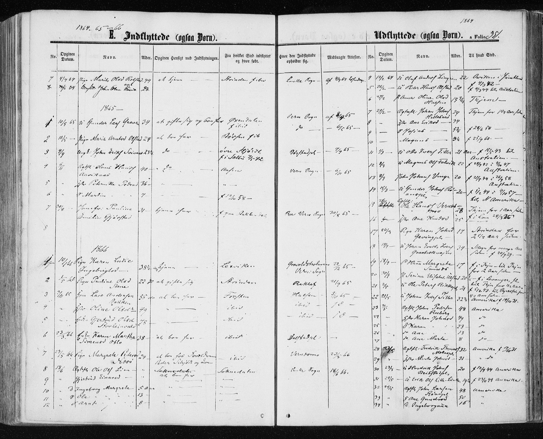 Ministerialprotokoller, klokkerbøker og fødselsregistre - Nord-Trøndelag, SAT/A-1458/709/L0075: Parish register (official) no. 709A15, 1859-1870, p. 351
