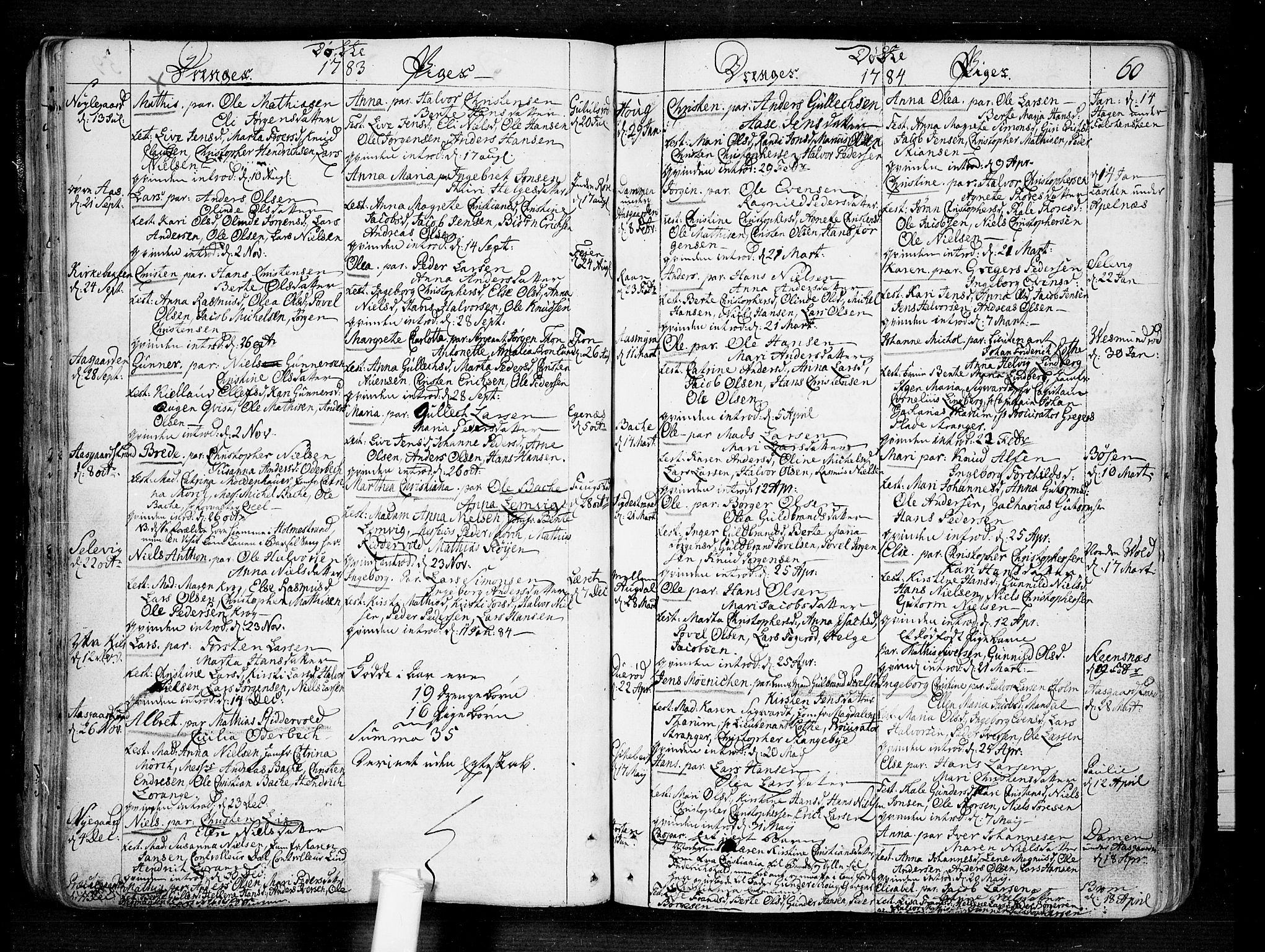 Borre kirkebøker, SAKO/A-338/F/Fa/L0002: Parish register (official) no. I 2, 1752-1806, p. 60