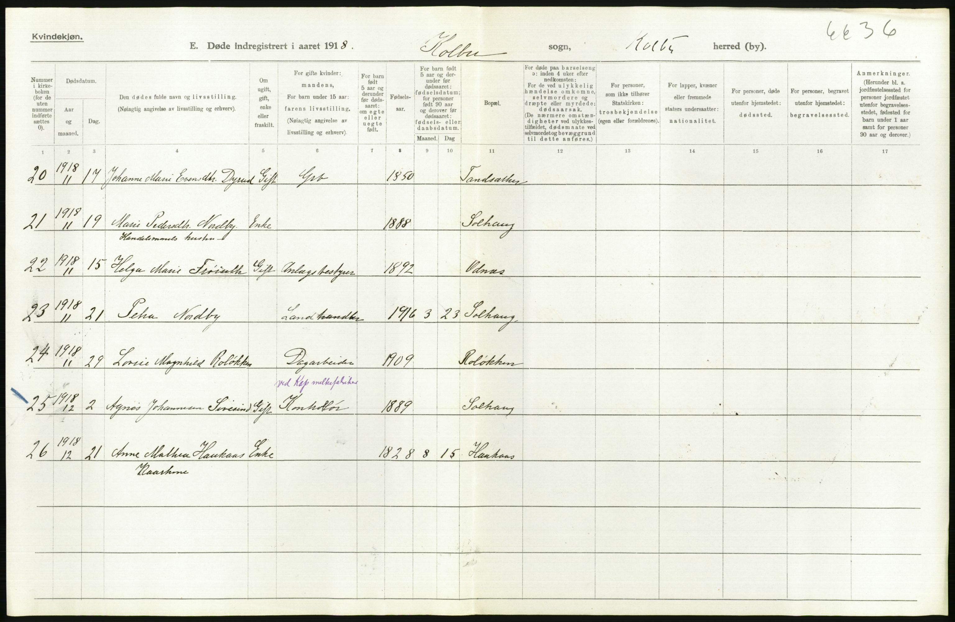 Statistisk sentralbyrå, Sosiodemografiske emner, Befolkning, RA/S-2228/D/Df/Dfb/Dfbh/L0017: Oppland fylke: Døde. Bygder og byer., 1918, p. 230