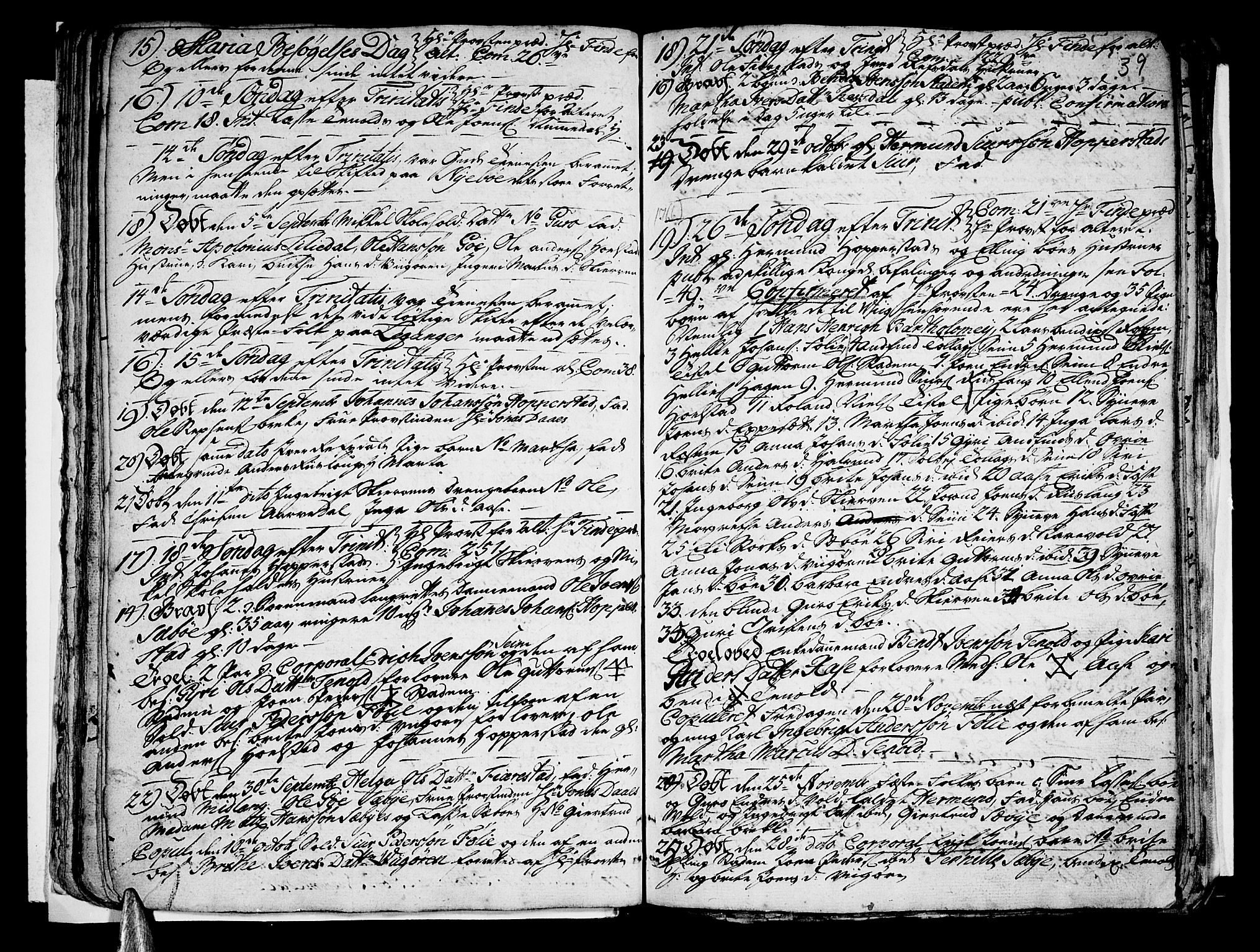 Vik sokneprestembete, SAB/A-81501: Parish register (official) no. A 3 /1, 1755-1771, p. 39