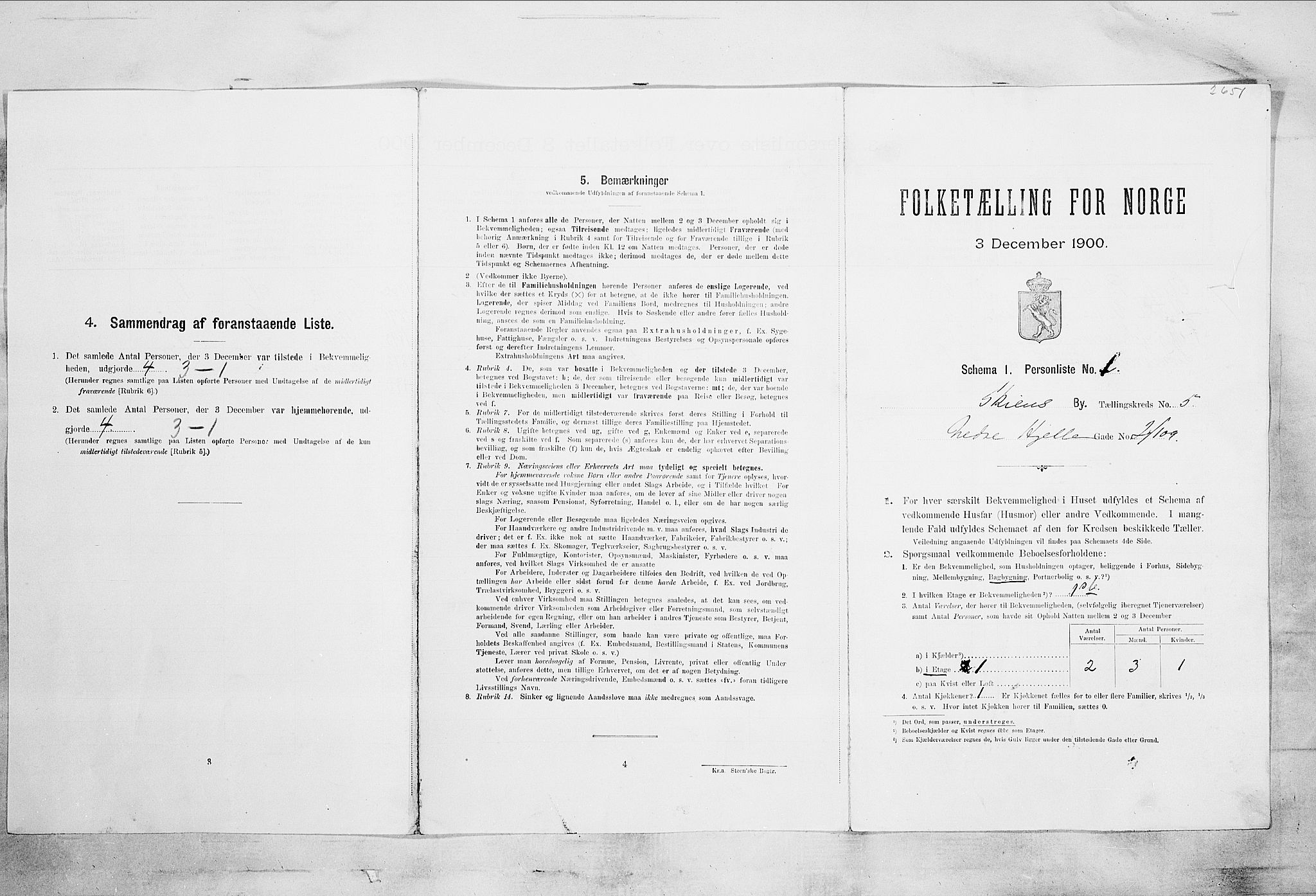 SAKO, 1900 census for Skien, 1900, p. 770