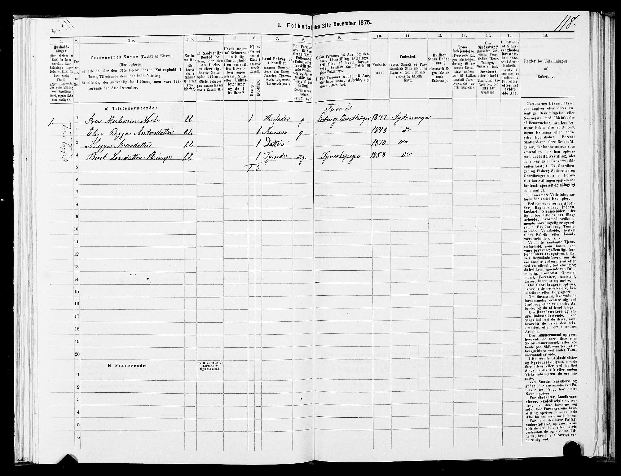 SATØ, 1875 census for 2030P Sør-Varanger, 1875, p. 2118