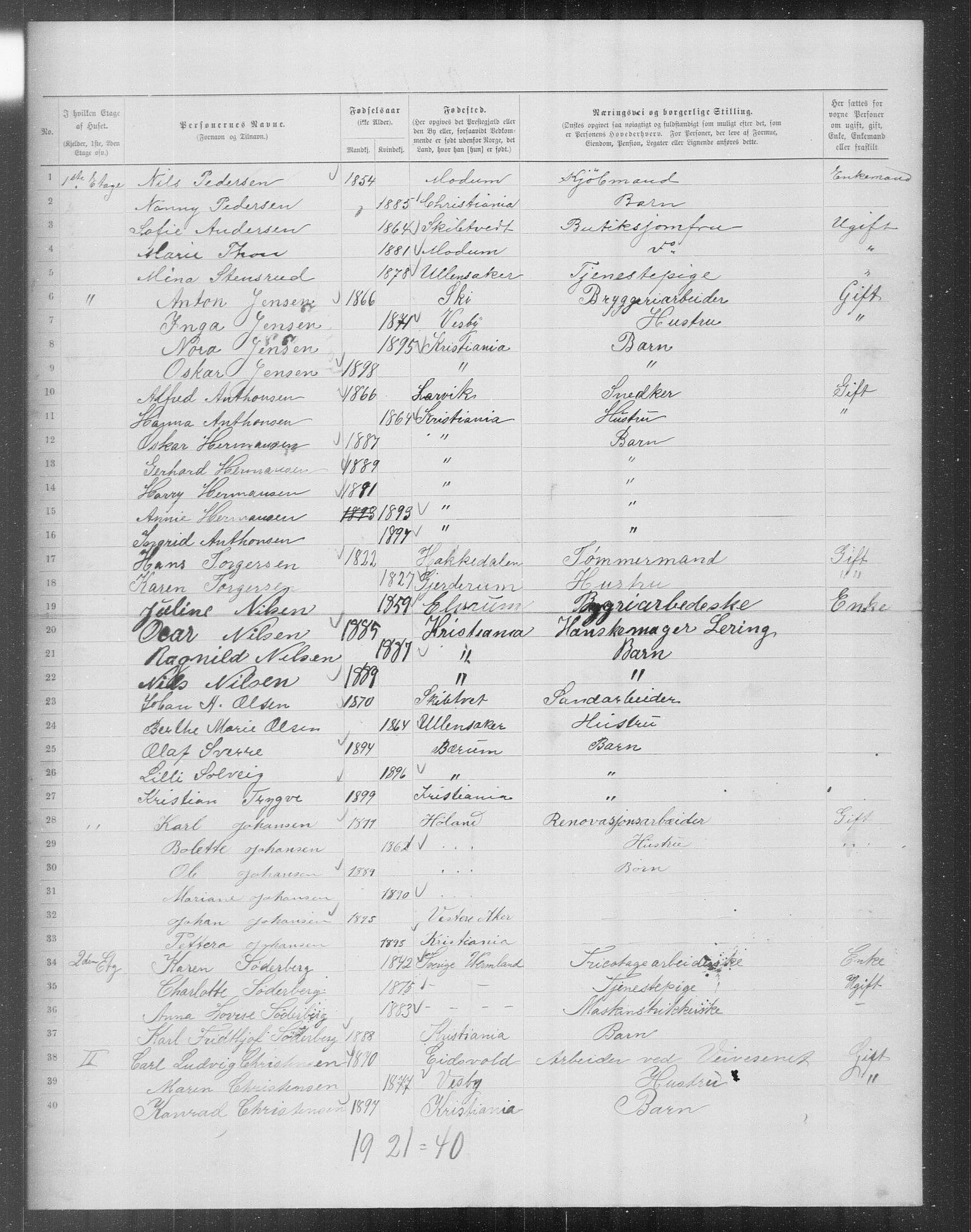 OBA, Municipal Census 1899 for Kristiania, 1899, p. 14183