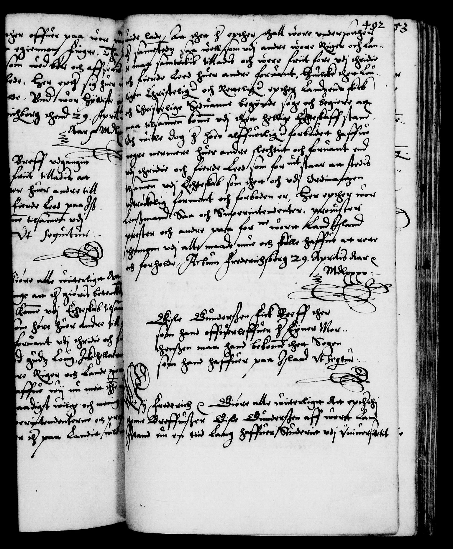 Danske Kanselli 1572-1799, RA/EA-3023/F/Fc/Fca/Fcaa/L0001: Norske registre (mikrofilm), 1572-1588, p. 492a