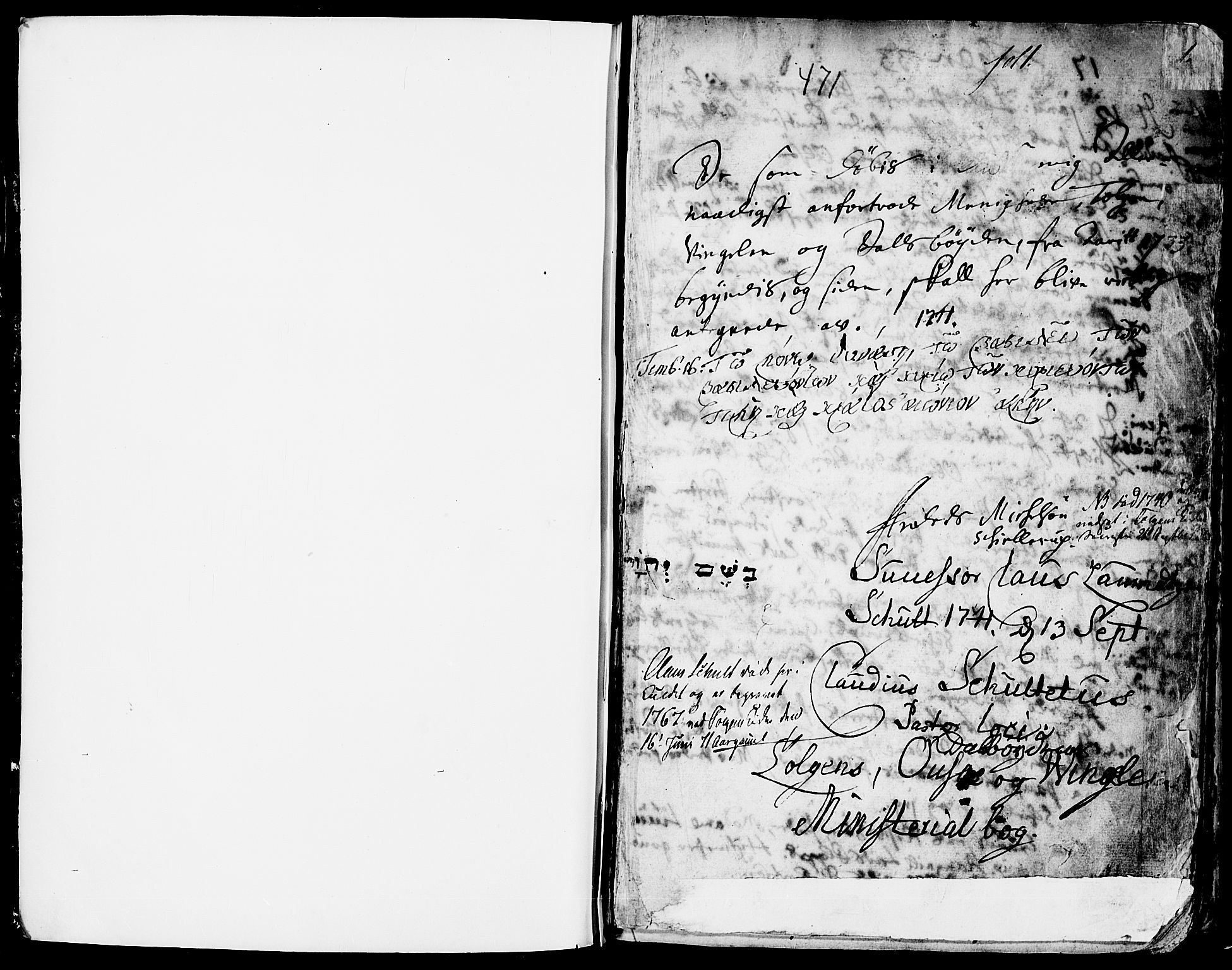 Tolga prestekontor, AV/SAH-PREST-062/K/L0001: Parish register (official) no. 1, 1733-1767, p. 0-1