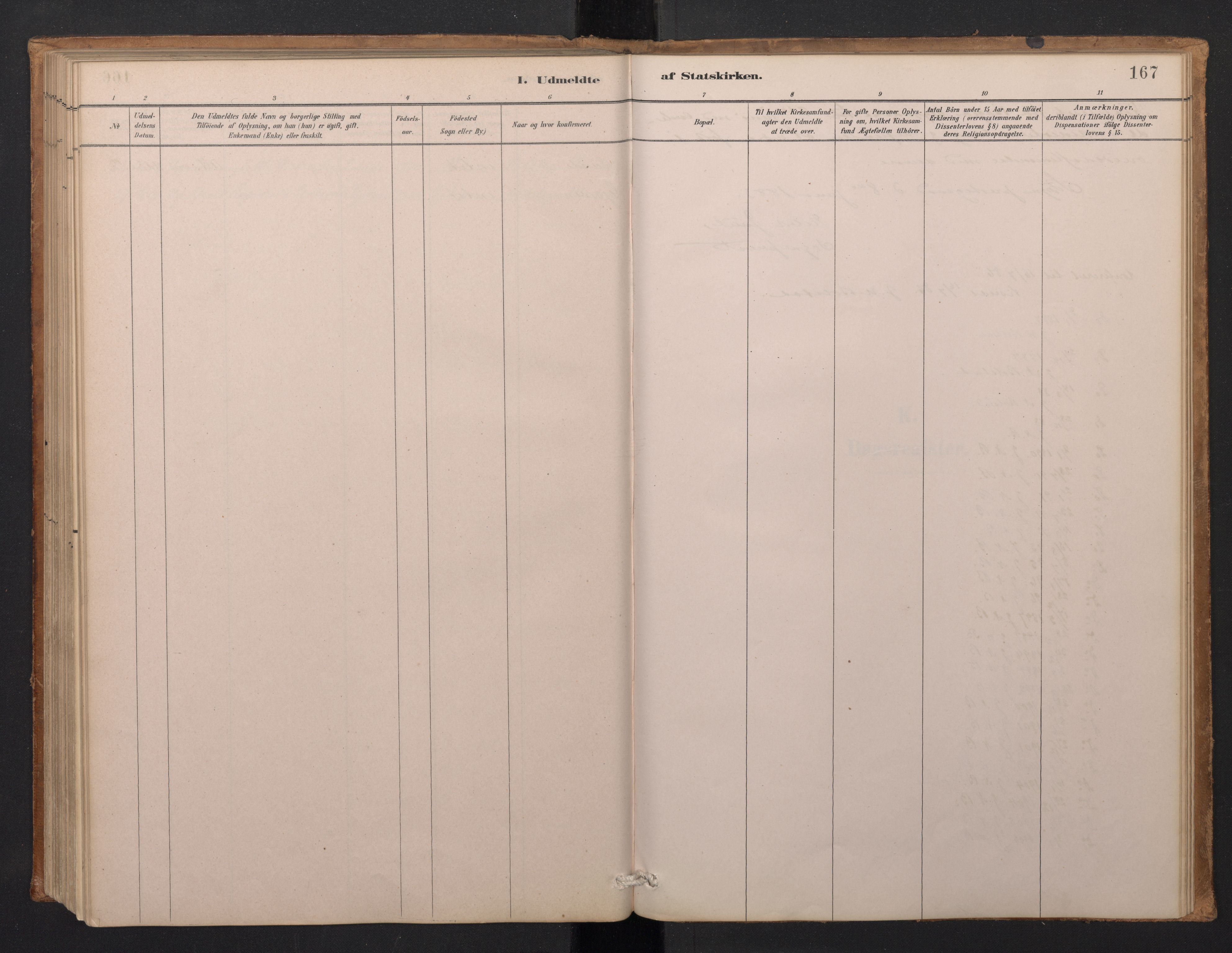 Stryn Sokneprestembete, AV/SAB-A-82501: Parish register (copy) no. A 2, 1883-1905, p. 166b-167a