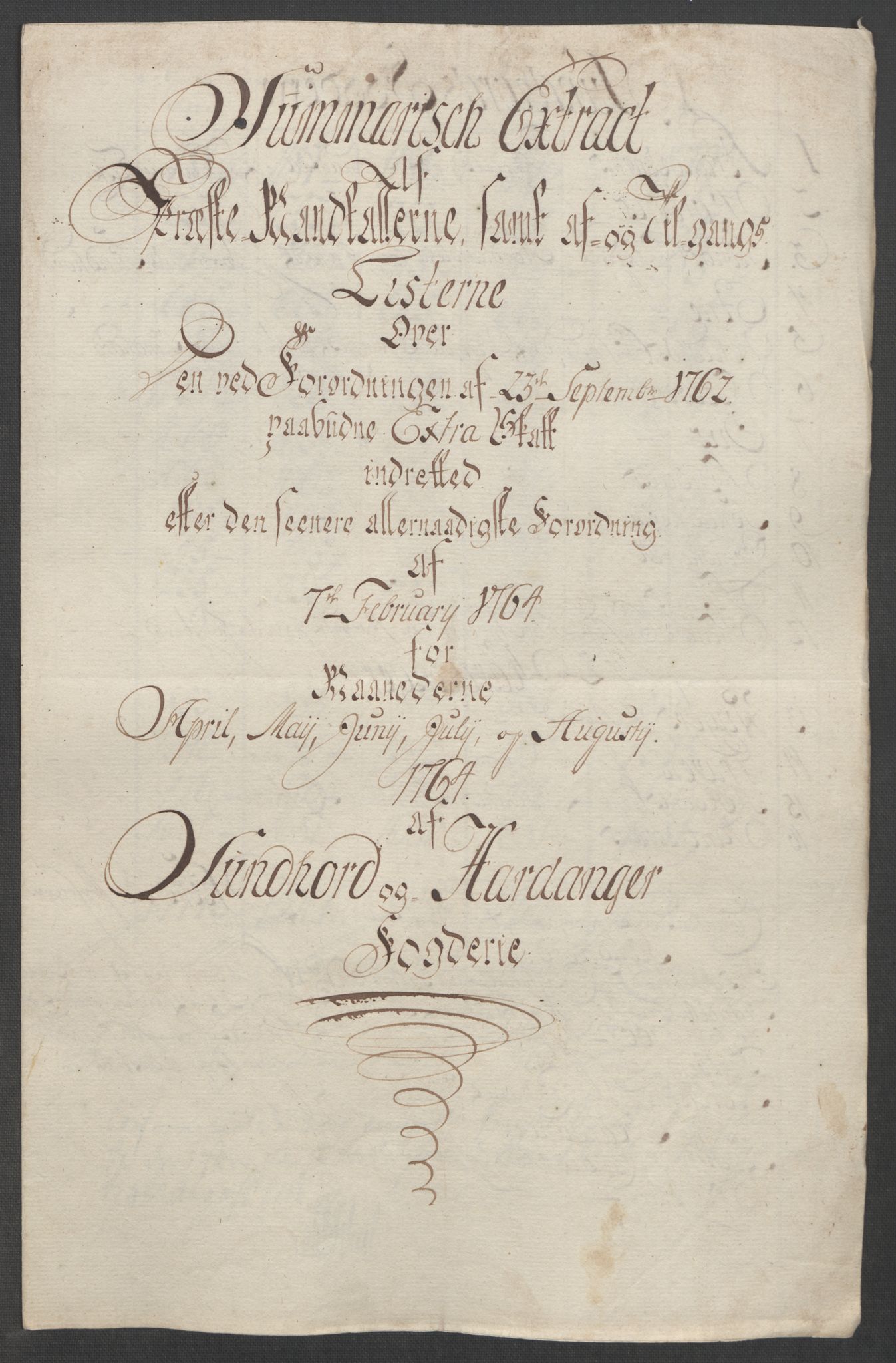 Rentekammeret inntil 1814, Reviderte regnskaper, Fogderegnskap, RA/EA-4092/R48/L3136: Ekstraskatten Sunnhordland og Hardanger, 1762-1772, p. 73