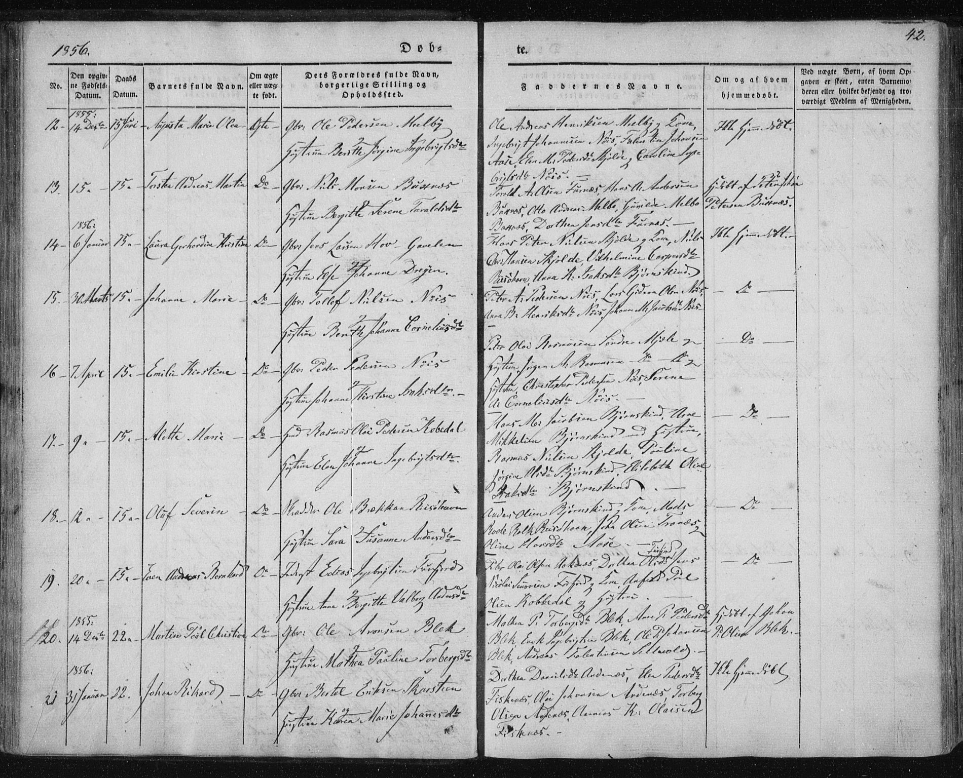 Ministerialprotokoller, klokkerbøker og fødselsregistre - Nordland, AV/SAT-A-1459/897/L1396: Parish register (official) no. 897A04, 1842-1866, p. 42