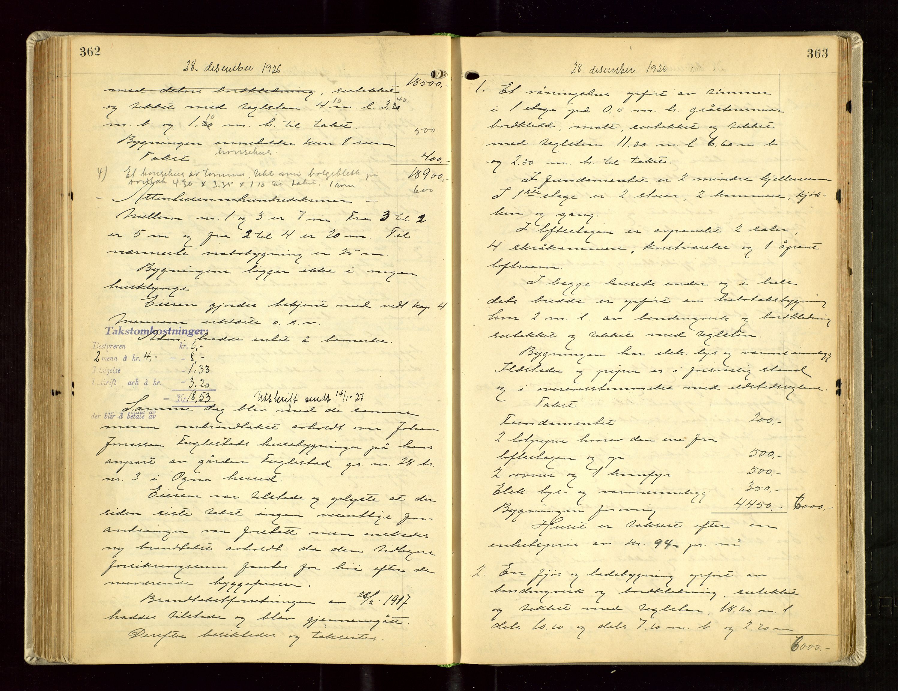 Eigersund lensmannskontor, SAST/A-100171/Goa/L0005: "Branntakstprotokoll", 1921-1936, p. 362-363