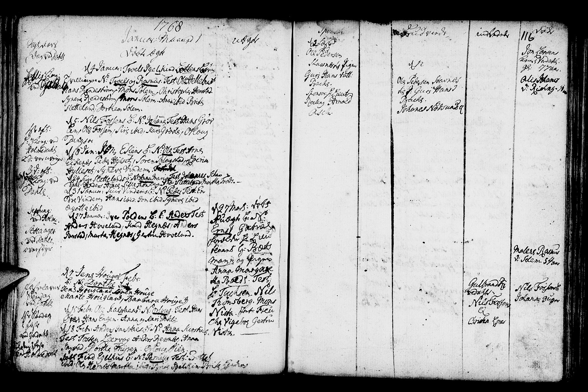 Fjaler sokneprestembete, AV/SAB-A-79801/H/Haa/Haaa/L0001: Parish register (official) no. A 1, 1755-1778, p. 116