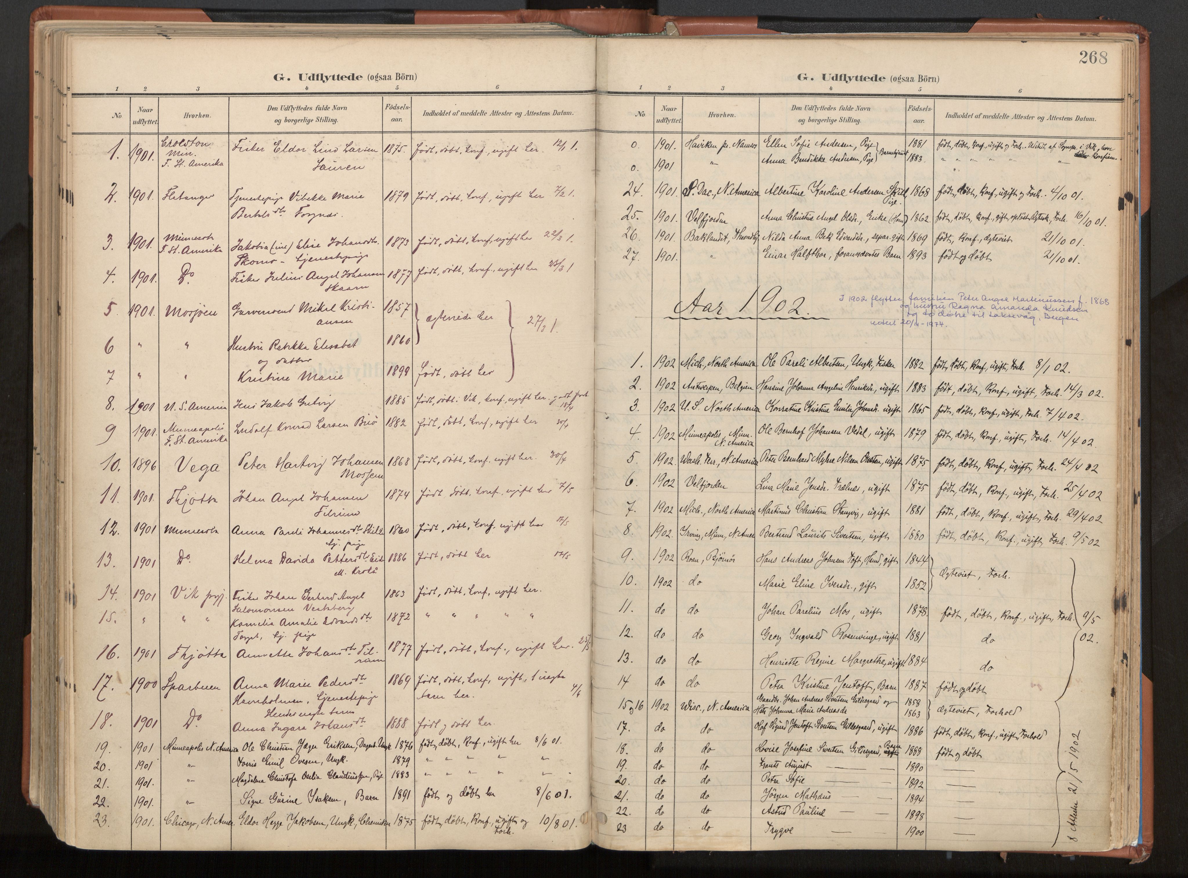 Ministerialprotokoller, klokkerbøker og fødselsregistre - Nordland, SAT/A-1459/813/L0201: Parish register (official) no. 813A11, 1901-1918, p. 268
