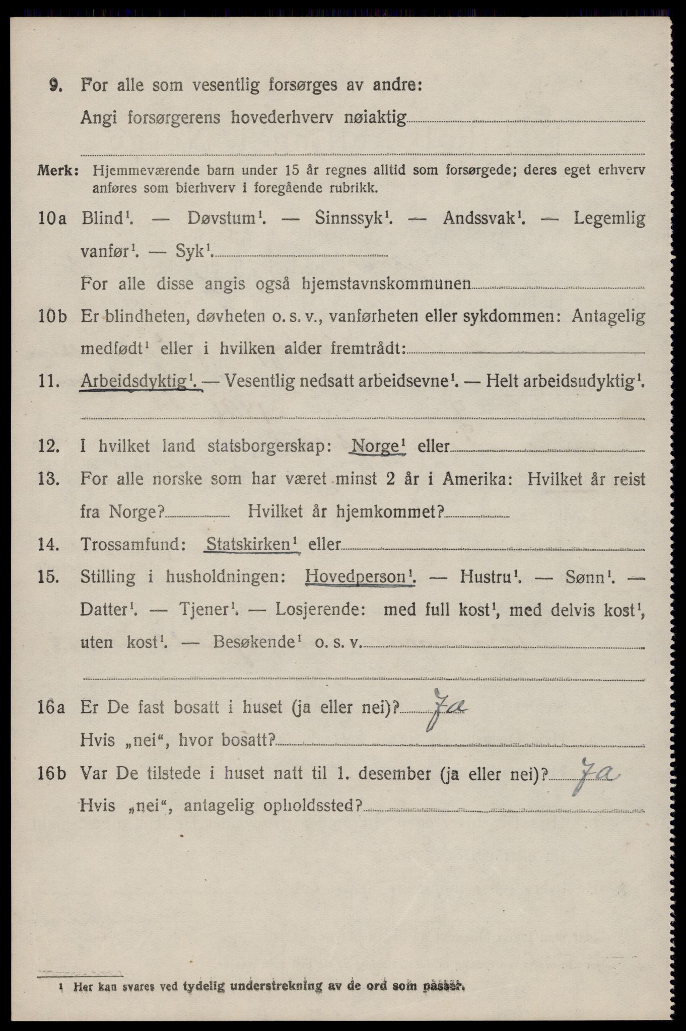 SAST, 1920 census for Tysvær, 1920, p. 1331