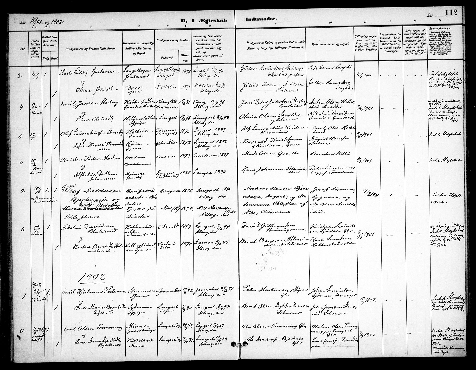 Eidsvoll prestekontor Kirkebøker, SAO/A-10888/F/Fb/L0002: Parish register (official) no. II 2, 1897-1907, p. 112