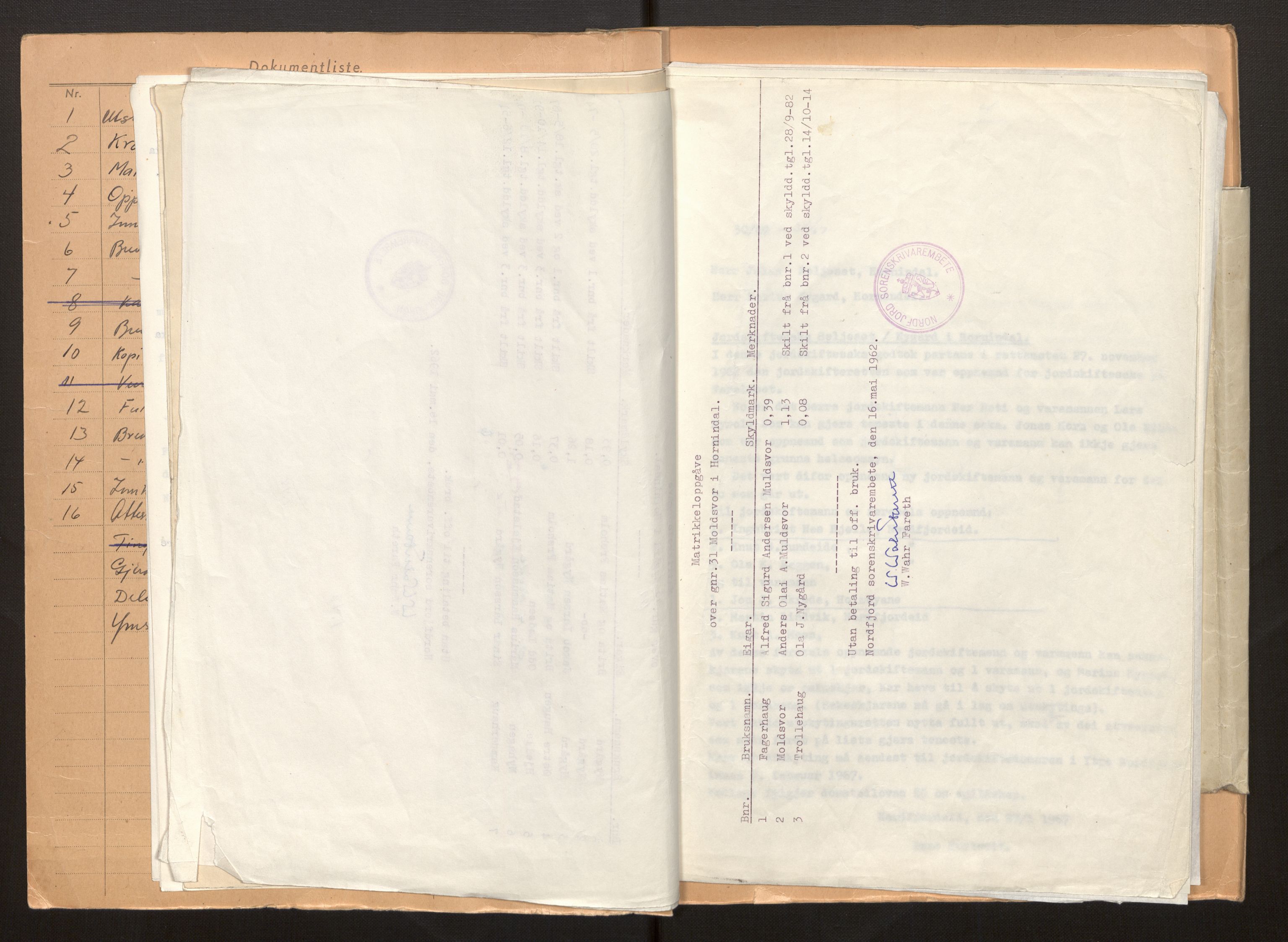 Sogn og Fjordane jordskiftedøme - I Nordfjord jordskiftedistrikt, AV/SAB-A-6001/B/L0107: Jordskiftedokument, 1962-1968, p. 12