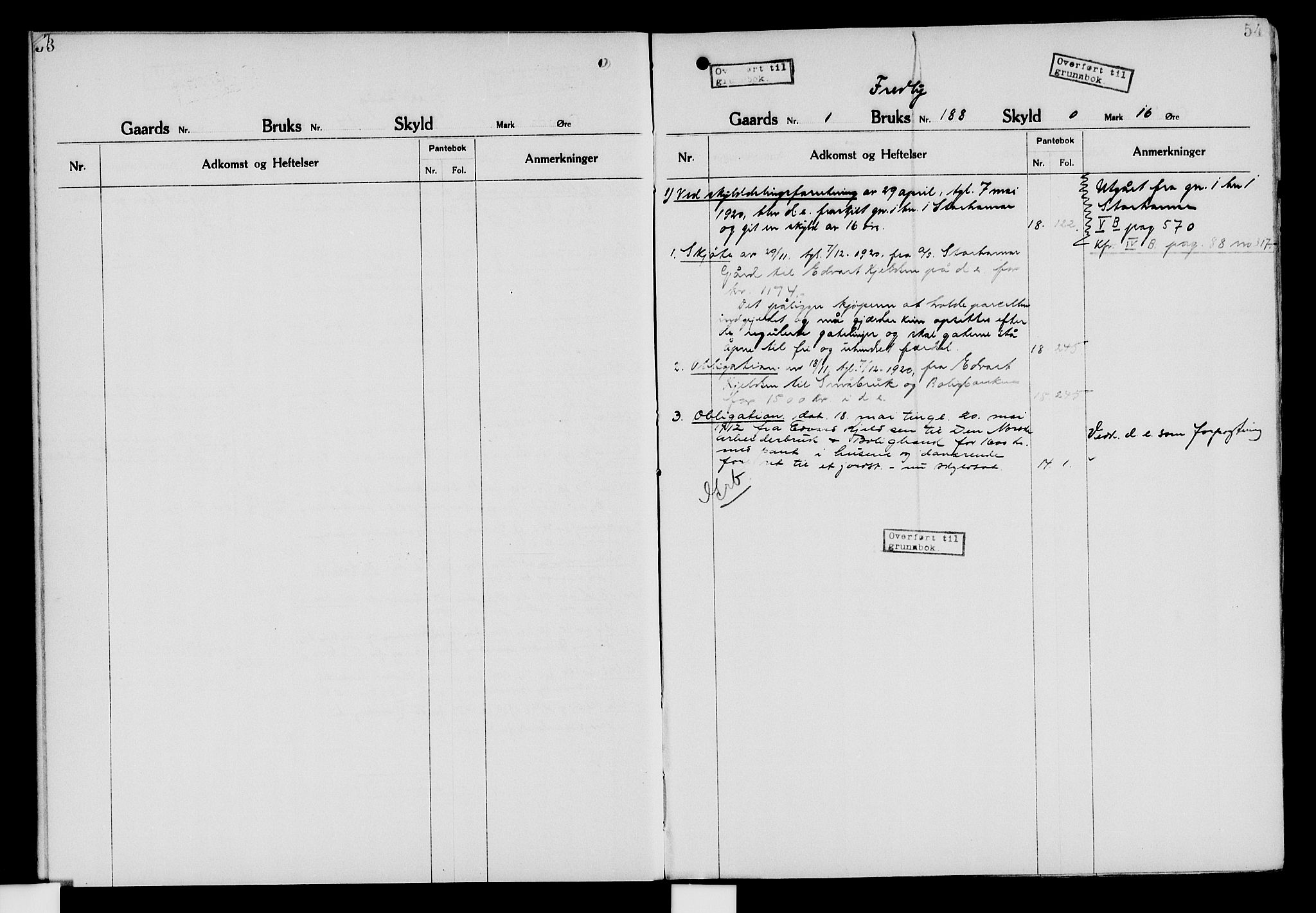 Nord-Hedmark sorenskriveri, SAH/TING-012/H/Ha/Had/Hade/L0006: Mortgage register no. 4.6, 1920-1940, p. 53-54