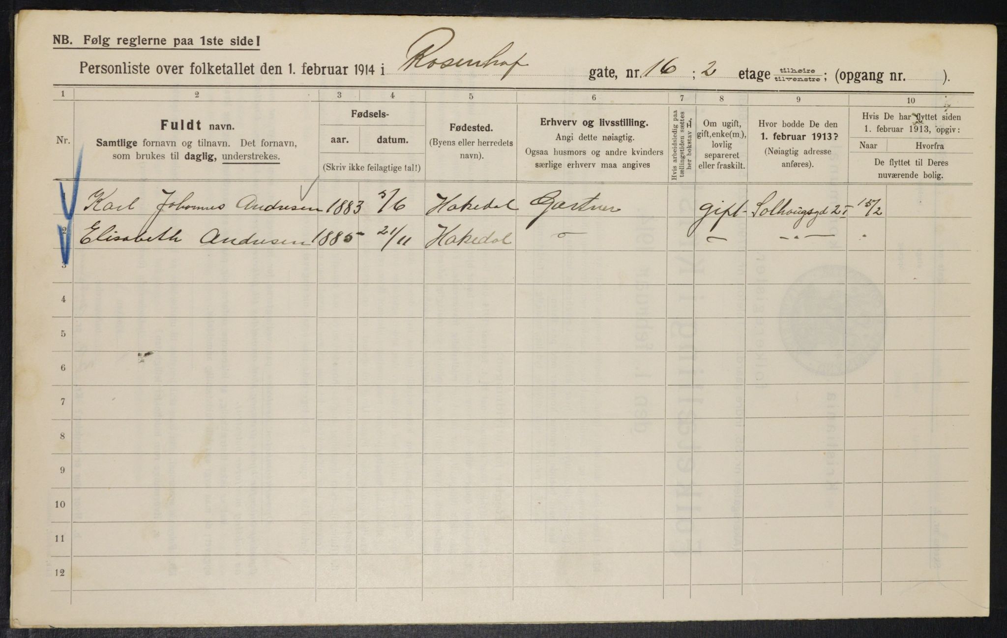 OBA, Municipal Census 1914 for Kristiania, 1914, p. 83671