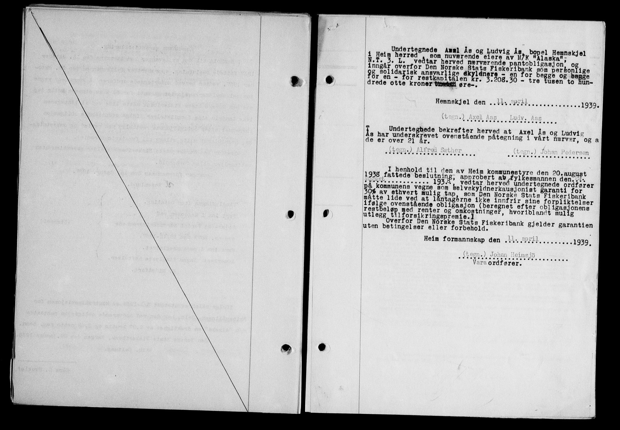 Hitra sorenskriveri, AV/SAT-A-0018/2/2C/2Ca/L0028: Mortgage book no. B-1, 1936-1939, Diary no: : 421/1939