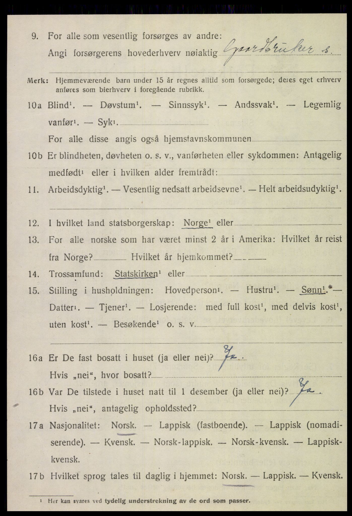 SAT, 1920 census for Inderøy, 1920, p. 4698