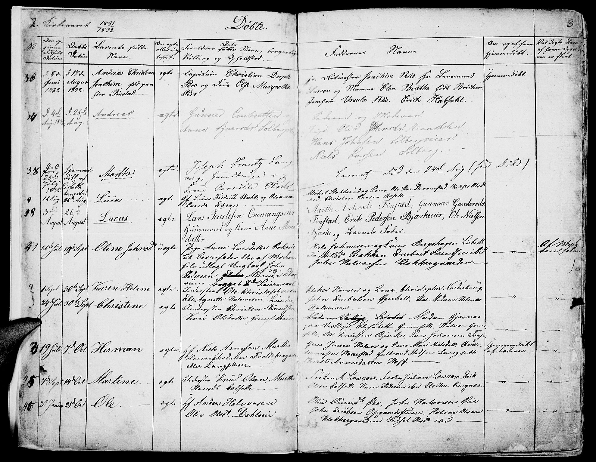 Løten prestekontor, SAH/PREST-022/K/Ka/L0006: Parish register (official) no. 6, 1832-1849, p. 2-3