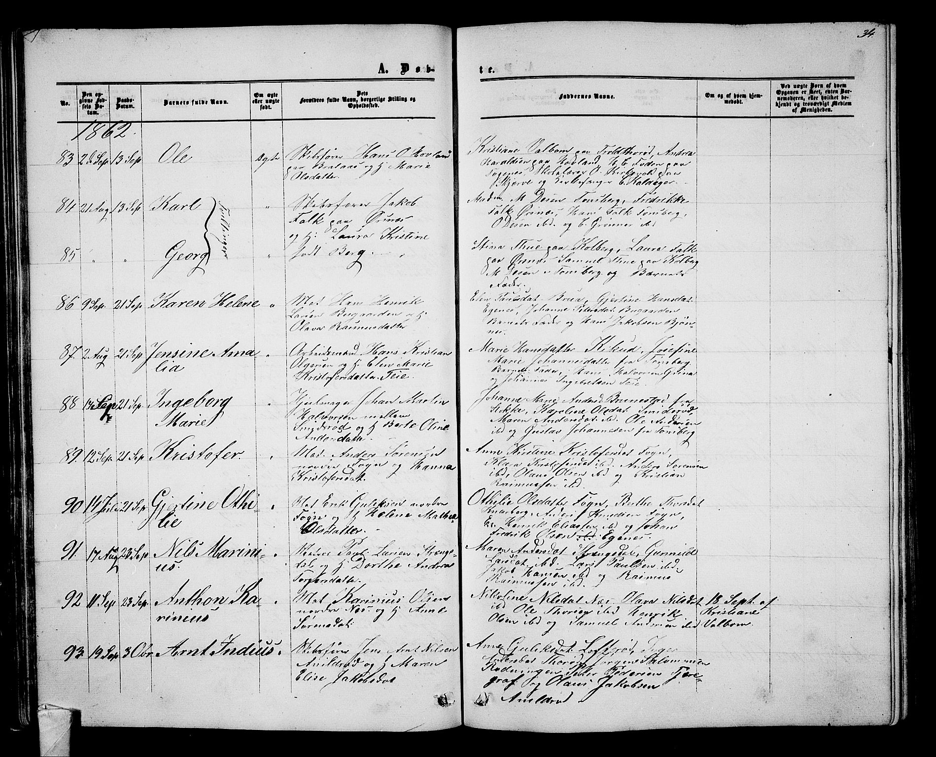 Nøtterøy kirkebøker, AV/SAKO-A-354/G/Ga/L0002: Parish register (copy) no. I 2, 1860-1877, p. 34