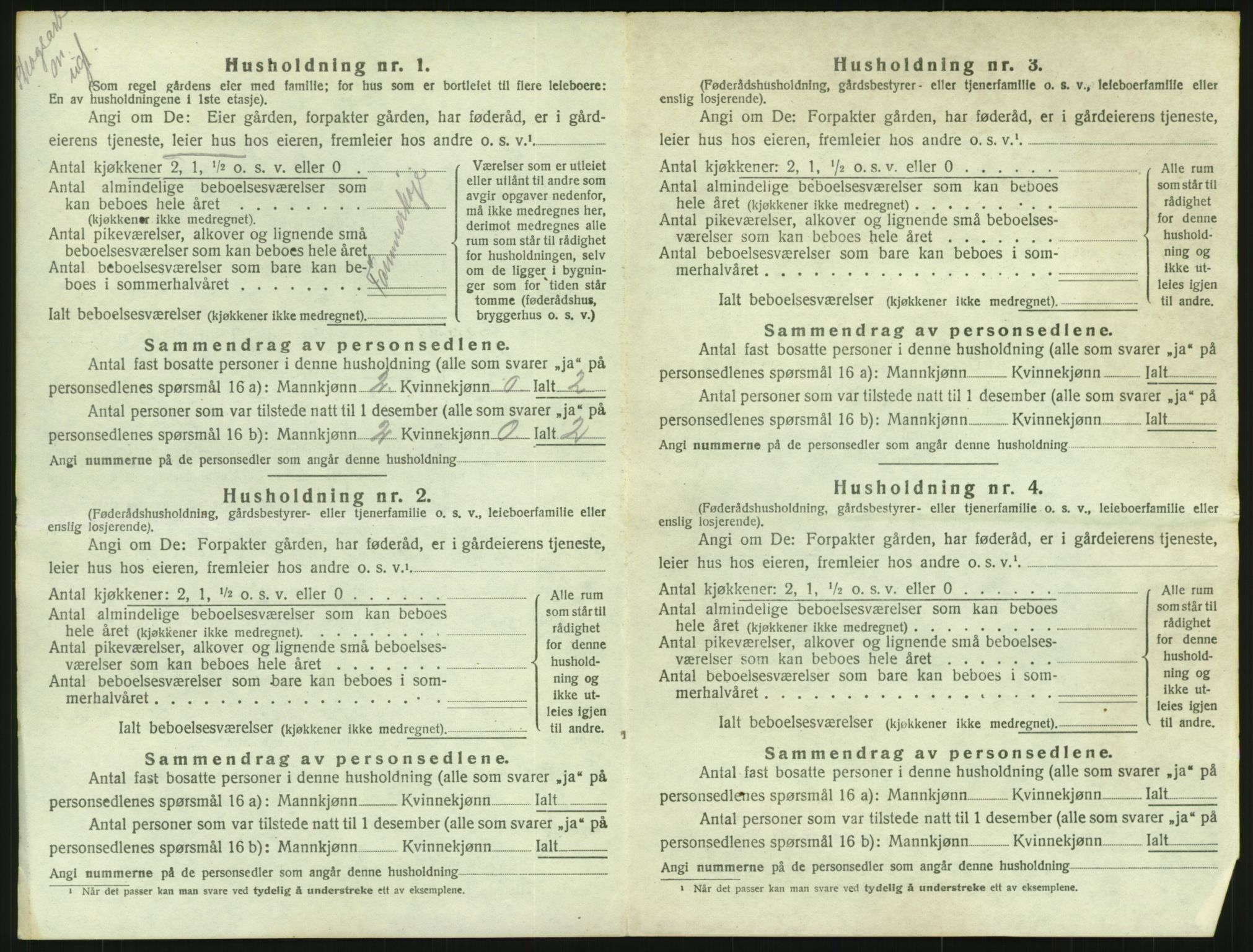 SAH, 1920 census for Engerdal, 1920, p. 480