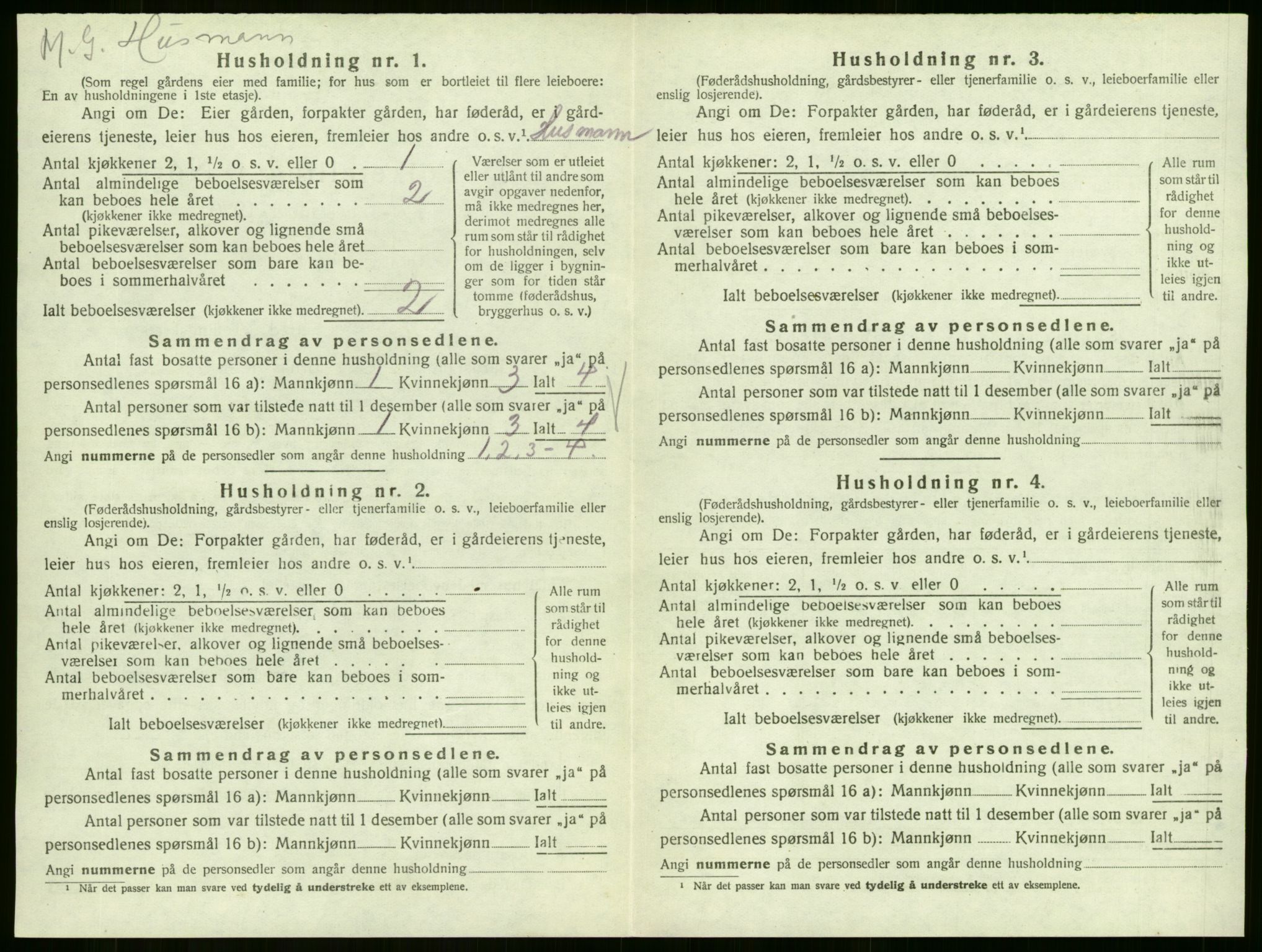 SAKO, 1920 census for Sem, 1920, p. 705