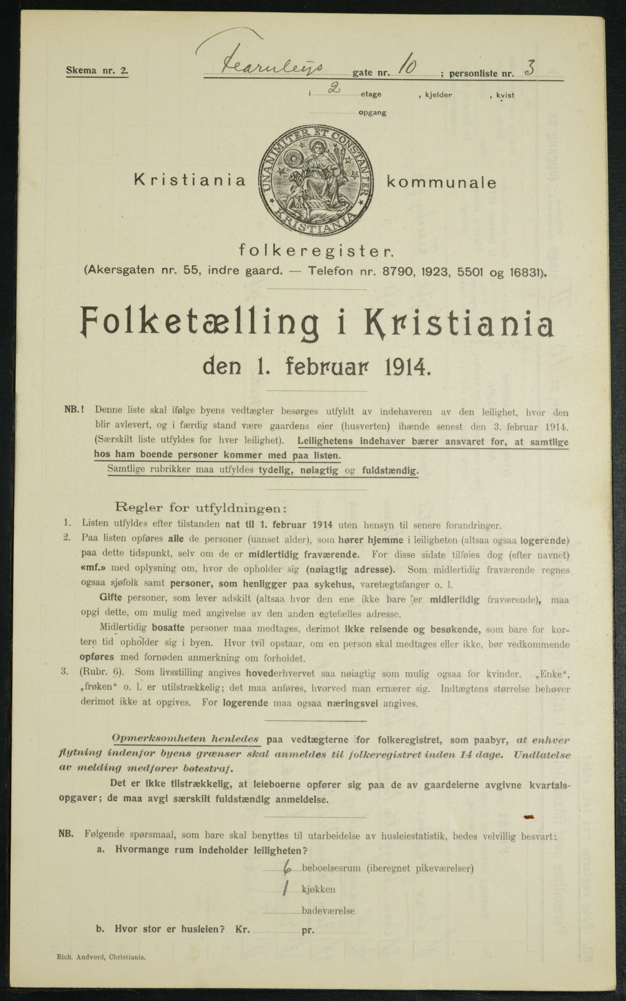 OBA, Municipal Census 1914 for Kristiania, 1914, p. 24132