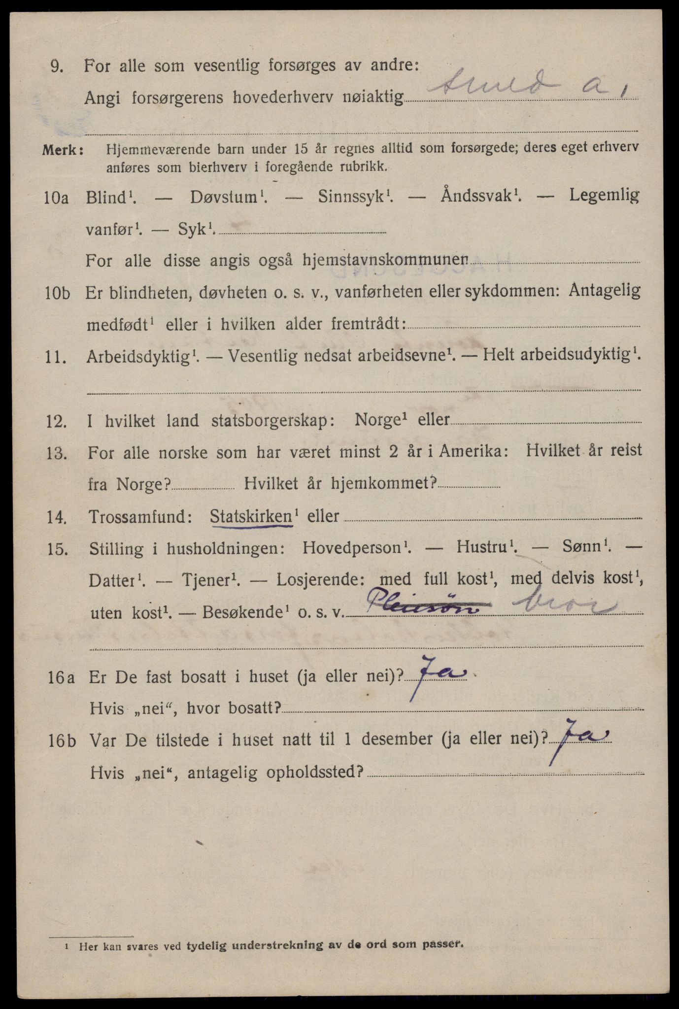 SAST, 1920 census for Haugesund, 1920, p. 17914