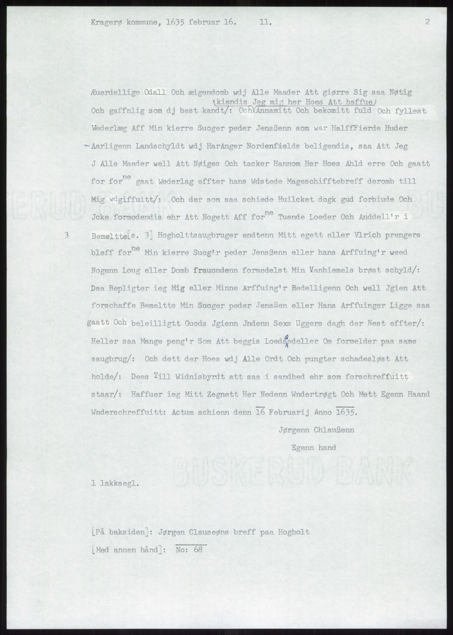 Samlinger til kildeutgivelse, Diplomavskriftsamlingen, AV/RA-EA-4053/H/Ha, p. 1405